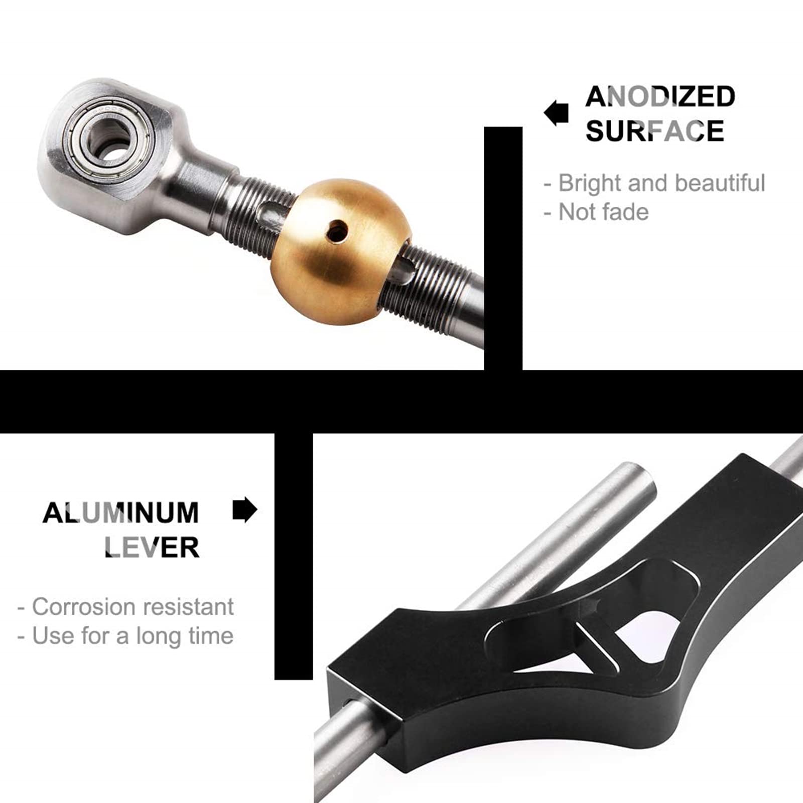 Ryanstar Shifter Extender Adjustable Short Shifter Compatible With Ciciv Crx Del Sol Acura Integra B Or D Series Engine Black