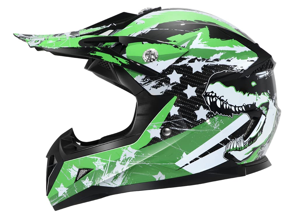 Motocross Youth Kids Helmet Dot Approved - Yema Helmet Ym-211 Motorbike Moped Motorcycle Off Road Helmet For Boys Girls, Large