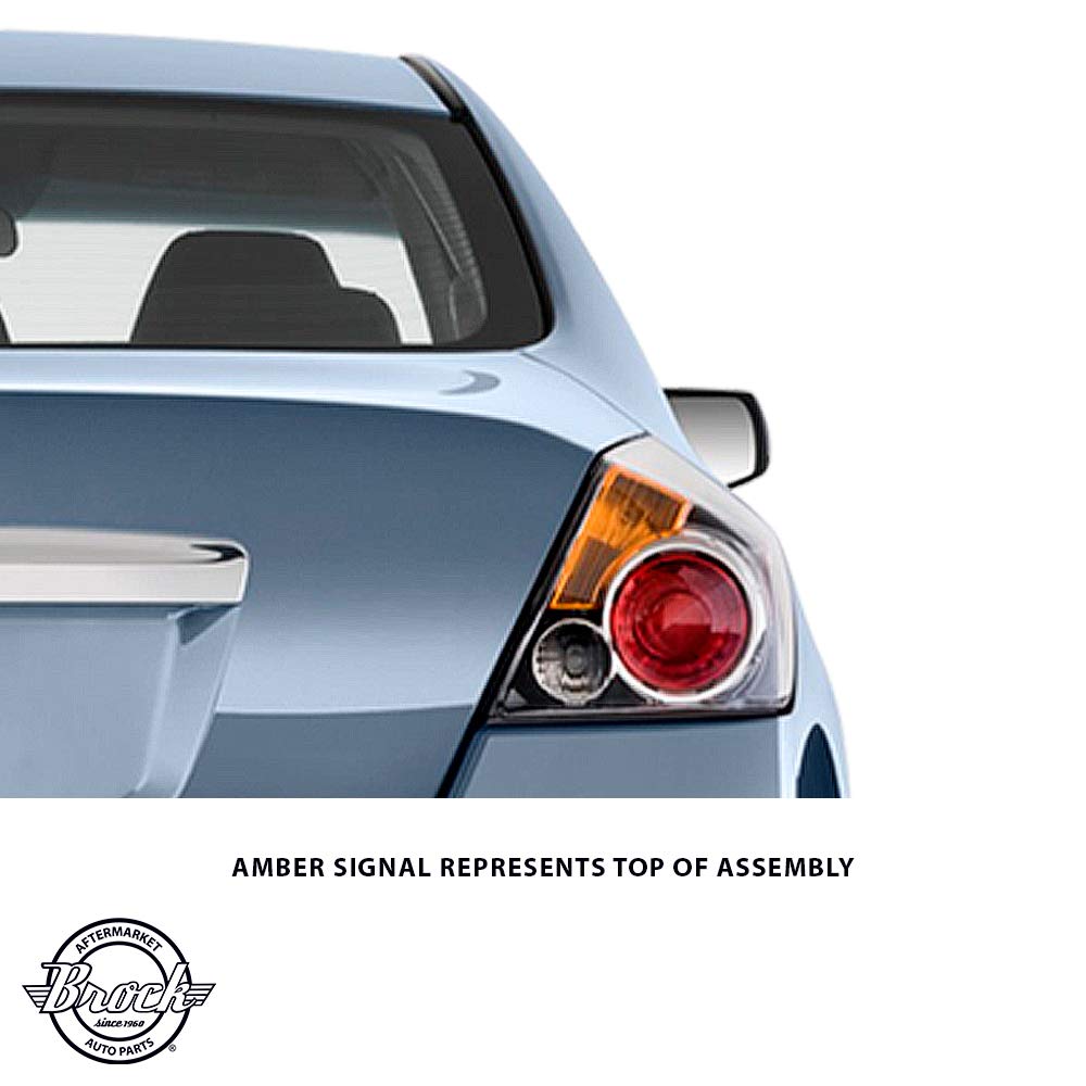 Brock Replacement Passengers Taillight Tail Lamp Lens Compatible With 07-12 Altima Sedan 26550Zn50A