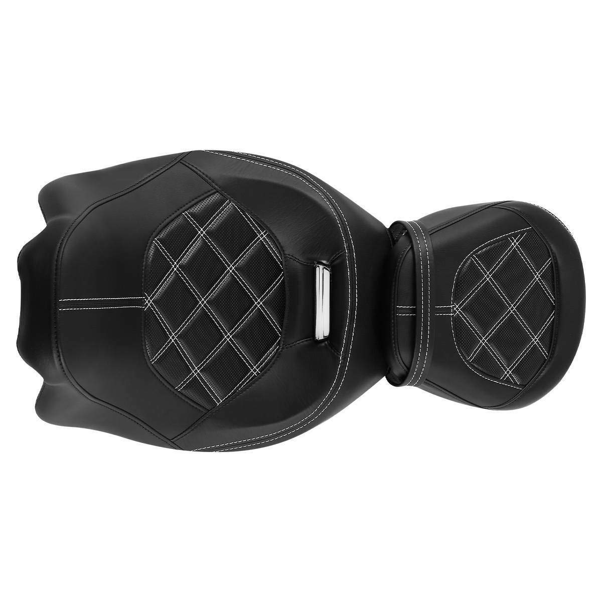 Low-Profile Driver Rider Seat Passenger Pillion Set Fit For Harley Touring Road King Flhr Street Glide Flhx 2009-2023