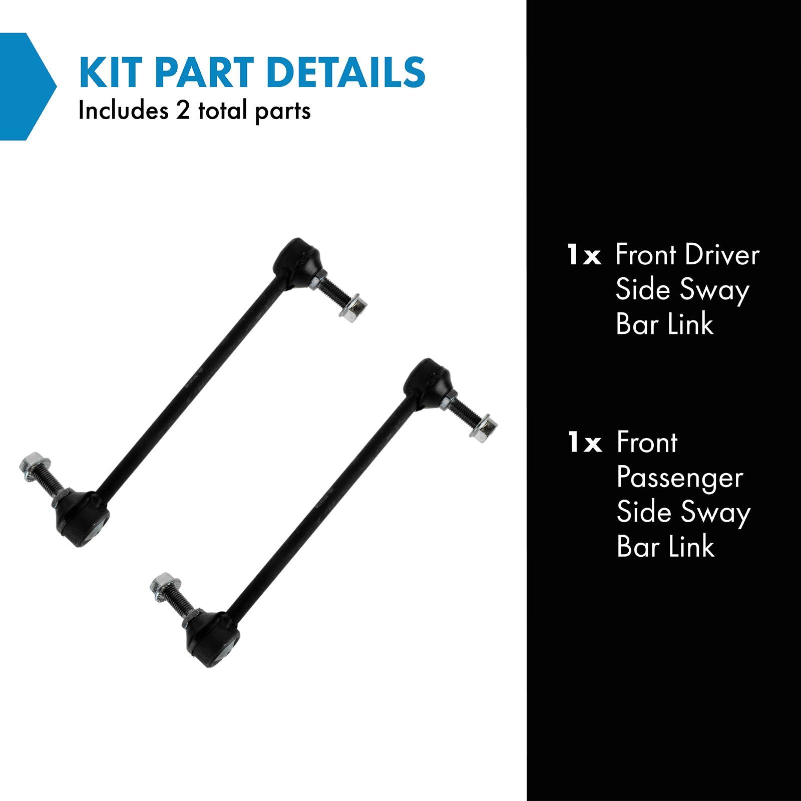 Trq Front Sway Bar Stabilizer Link Set Compatible With 2005-2014 Ford Mustang