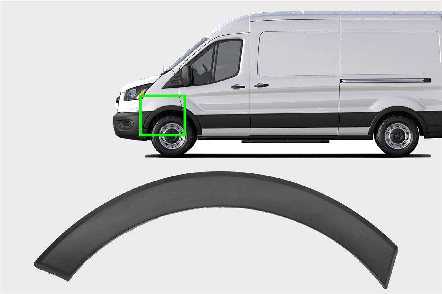 MJD Auto Parts Replacement for Ford Transit 2015-2023 Front Flare MOLDING Trim 150 250 350 (Left Driver Side Fender Bumper Flare