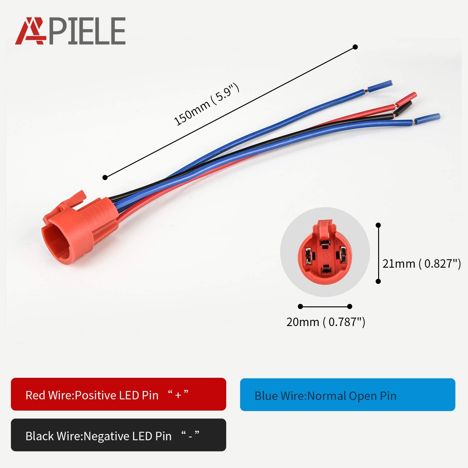 Apiele 10 Amp 16Mm Latching Push Button Switch 12V Angel Eye Led Waterproof Round Self-Locking 1No (Silver Stainless Steel, Blue)