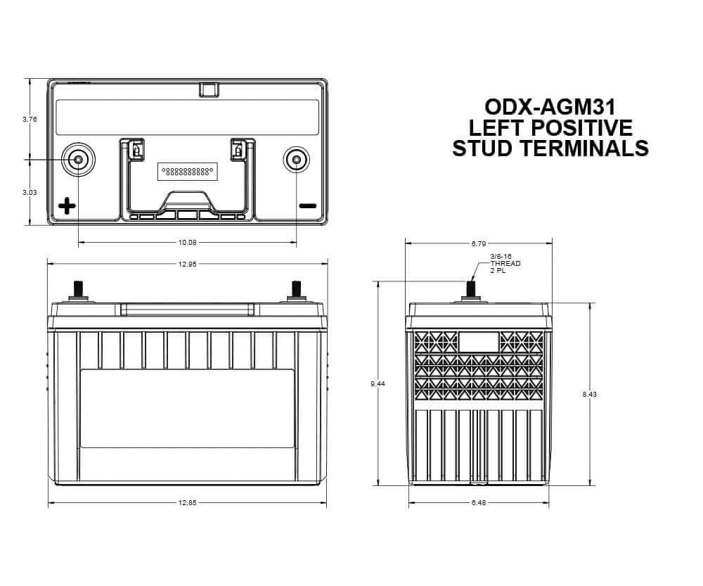 Odyssey Battery Odx-Agm31 Extreme Series Agm Battery
