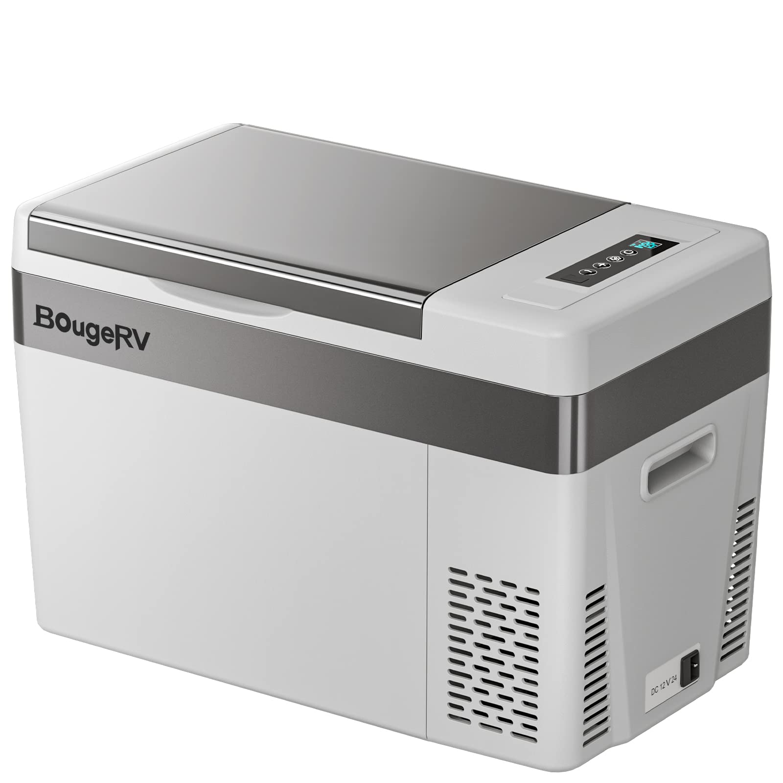 Bougerv 12 Volt Refrigerator With Cover 12V Car Fridge 30 Quart Portable Freezer Compressor Cooler Compressor Freezer, 12/24V Dc