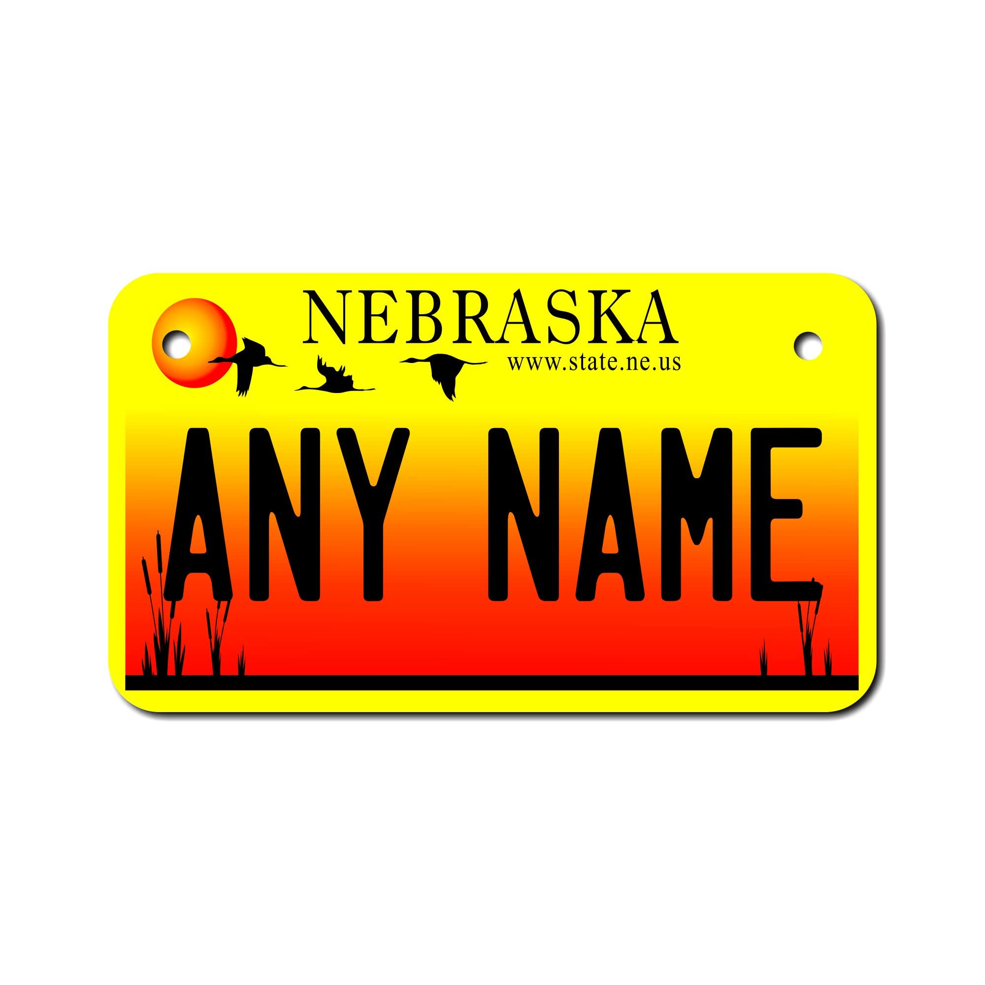 Teamlogo - Personalized Nebraska License Plate - Custom Aluminum Name, Text, Or Number Plate - Customized Golf Cart Accessories,