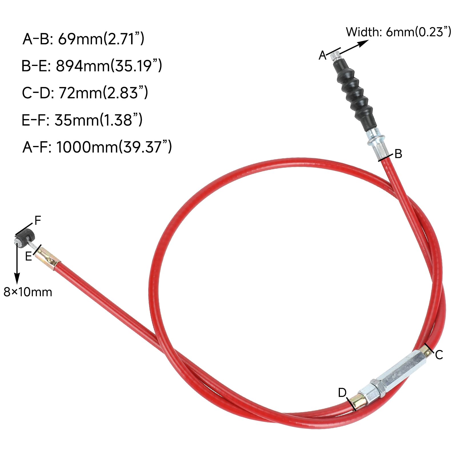 Yoxufa 7/8'' Left Clutch Lever Handlebar And Clutch Cable Compatible With Apollo Rfz Ssr Coolster Taotao 125Cc 110Cc 90Cc 50Cc D
