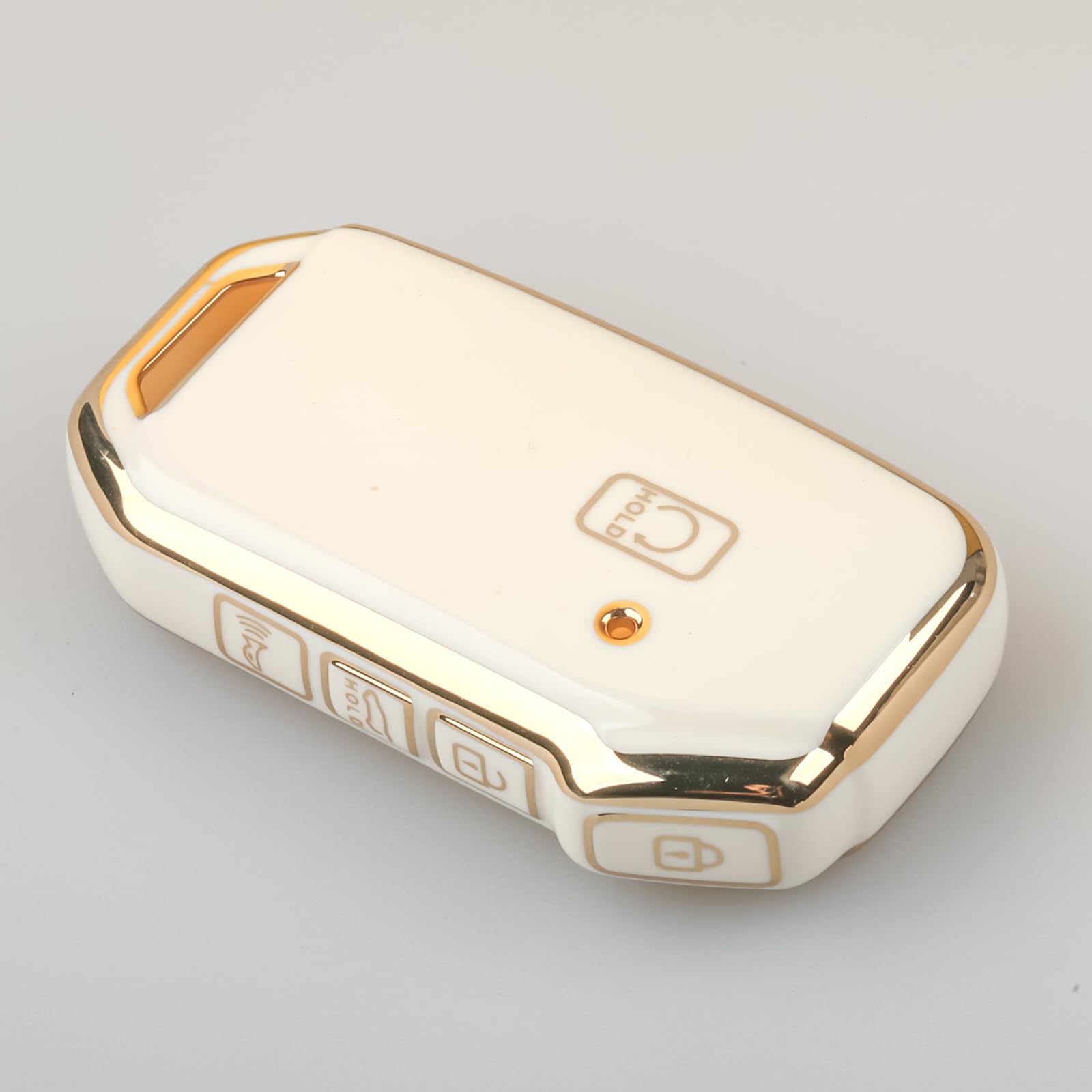 Wsauto For Kia Key Fob Cover Soft 3 4 5 Buttons Tpu Protection Car Key Case Shell With Fashion Gold Bling Keychain Compatible Wi