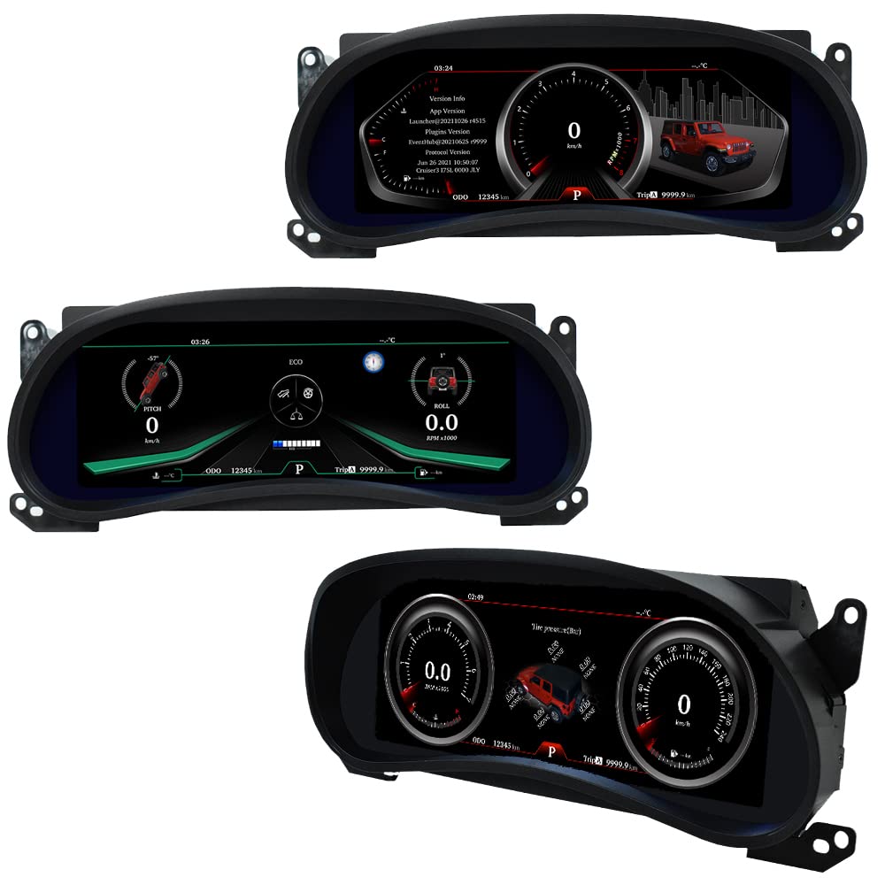 Xuenav 12.3 Inch Digital Dash Instrument Cluster For 2011 2012 2013 2014 2015 2016 2017 Jeep Wrangler Jk,Digital Cluster Instrum