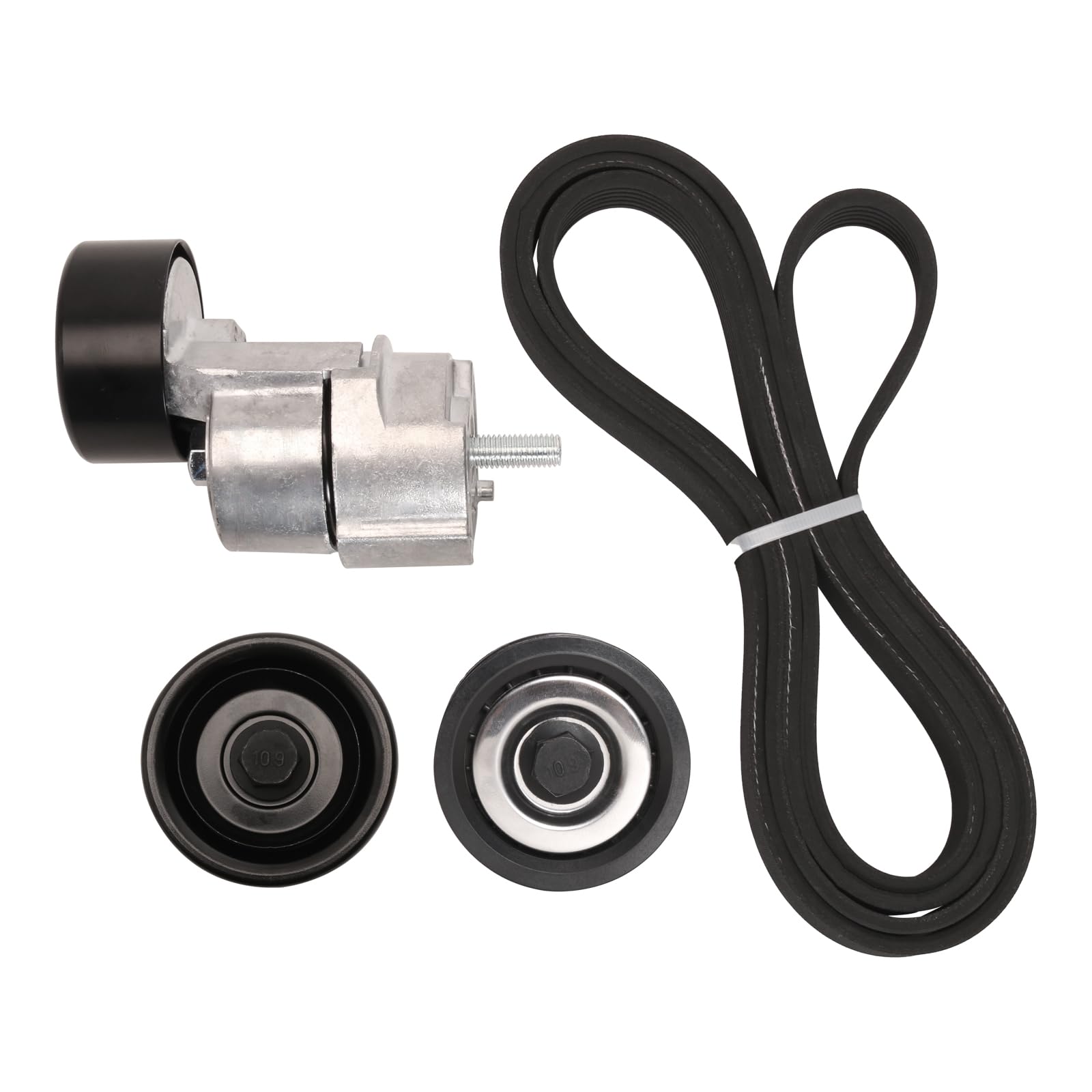 Belt Tensioner & Idler Pulley Serpentine Belt Kit Fit for Hyundai, for Kia 2011-2015 2.0L 2.4L # 6PK2125, 252122G760, 2528125000