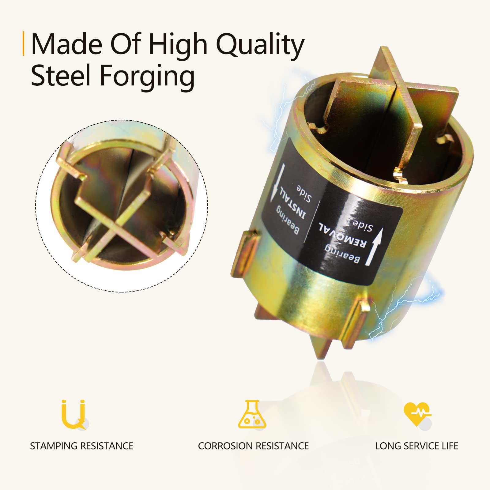 Edicapo Front/Rear Wheel Bearing Install And Removal Press Tool Kit Compatible With Polaris Sportsman Xp 550 850 1000, Compatibl