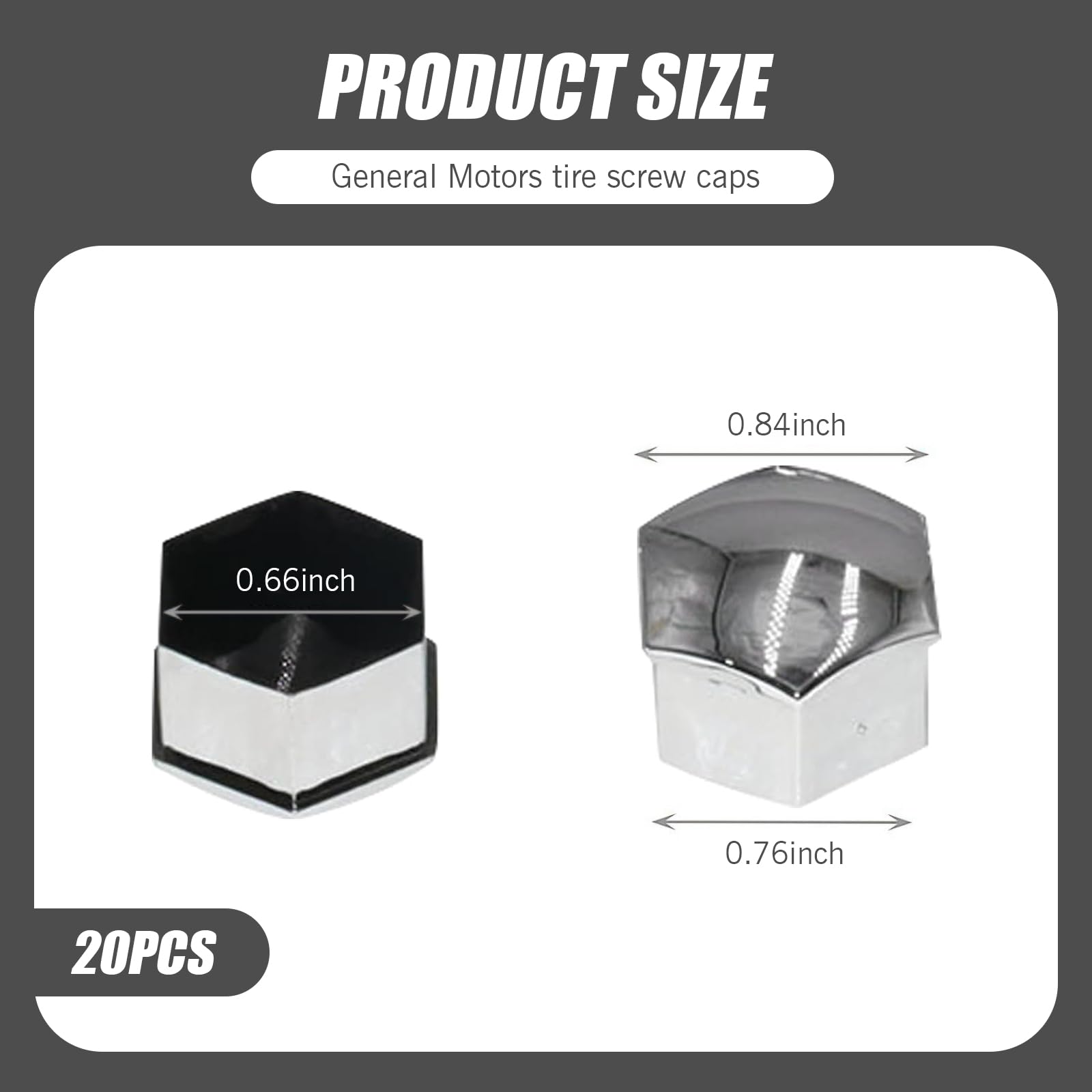 getfay Pack-21 Car Tire Screw Cap, 0.66/17mm Waterproof Dustproof Bolt Protection Cover with Disassembly Tool, Wheel Lug Nut C