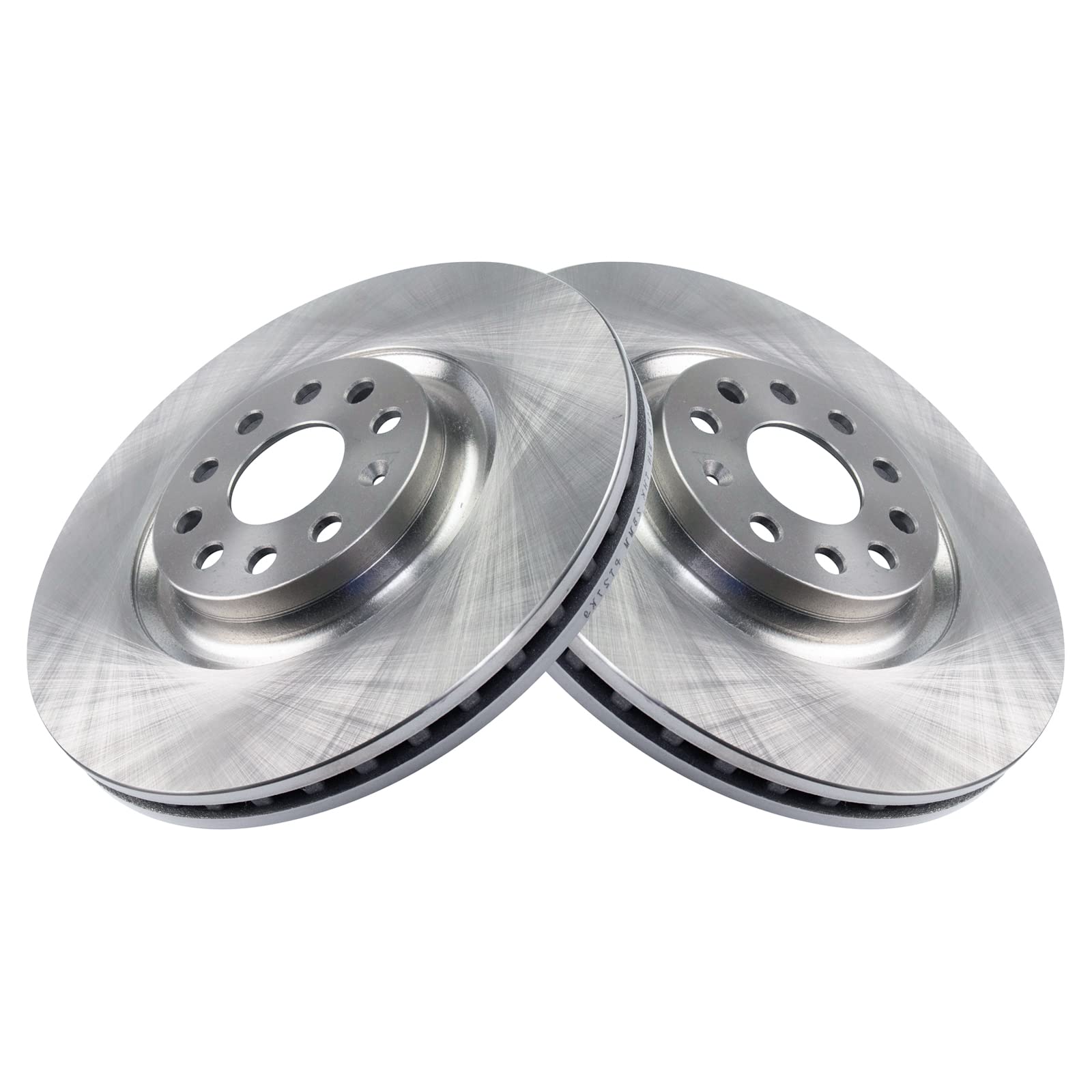 Trq Disc Brake Rotor Lh Rh Kit Pair Set Of 2 For Audi Vw