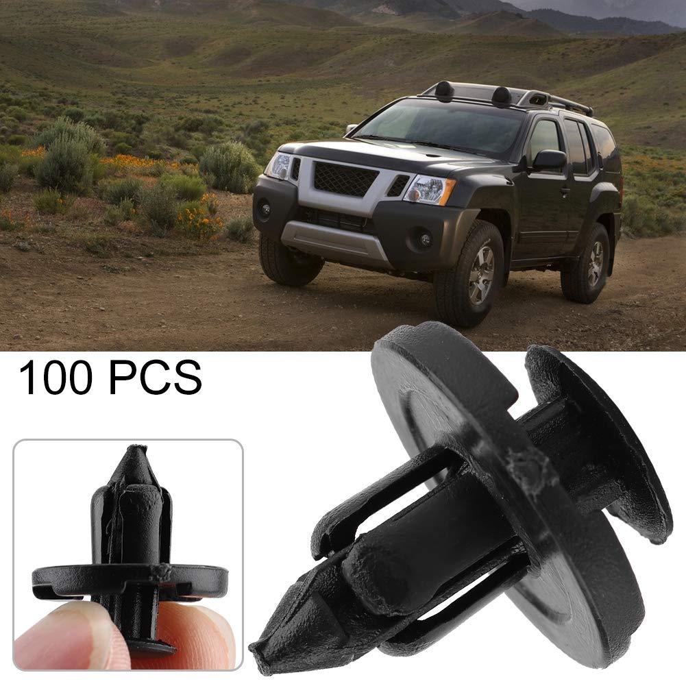 Interior Bumper Clips,Interior Bumper Mud Guard Trim Clips Fastener Kit For Nissan Xterra Versa Sentra Maxima(100Pcs)