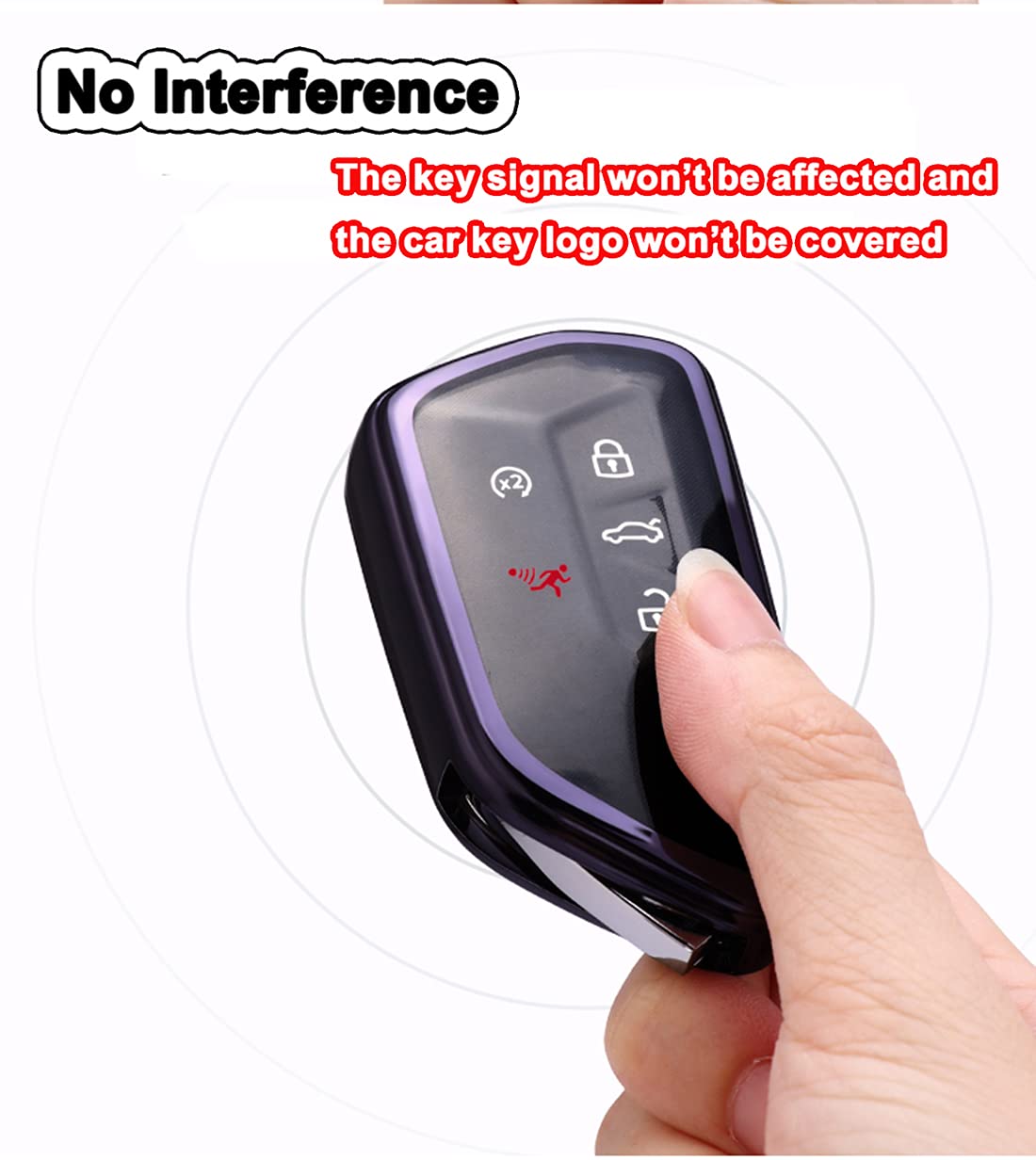 Key Fob Cover Fit For Volkswagen Vw Mk8 Golf/Gti Skoda Octavia Soft Tpu Remote Holder Skin Protector Jacket Keyless Entry Sleeve Accessories (Dark Purple)