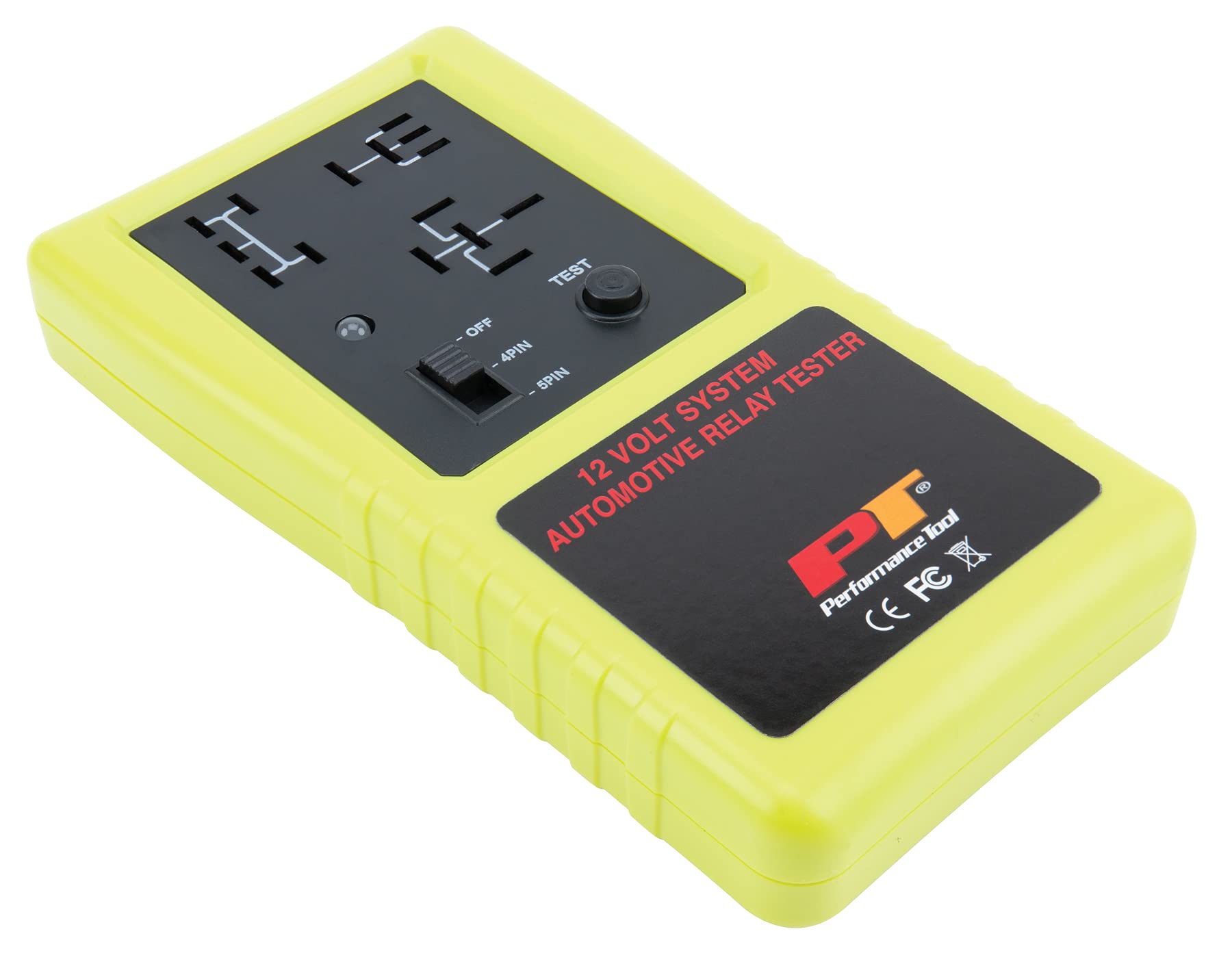 Performance Tool 3009 Compact Cordless Automotive Relay Tester for 12 Volt 4 and 5 pin relays and More