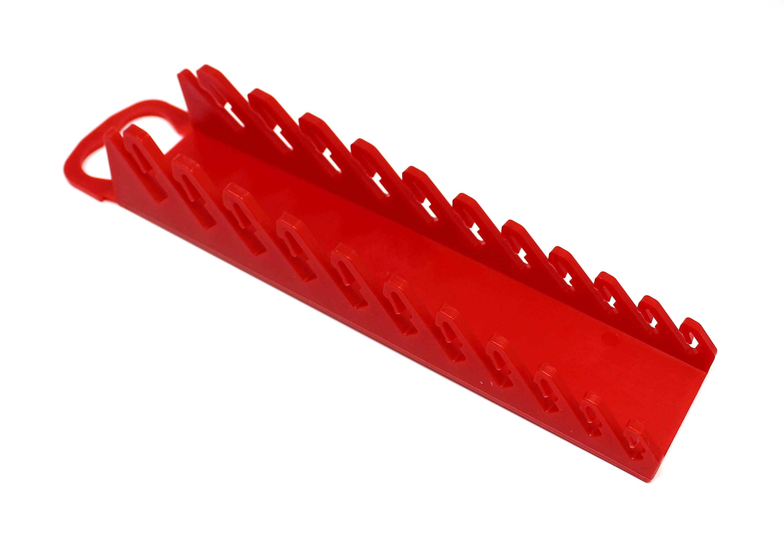 Jsp Manufacturing 11-Tool Gripper Wrench Organizer Tool Tray Kit For Stubby Or Line Wrenches (4 Piece Kit, Red & Blue)