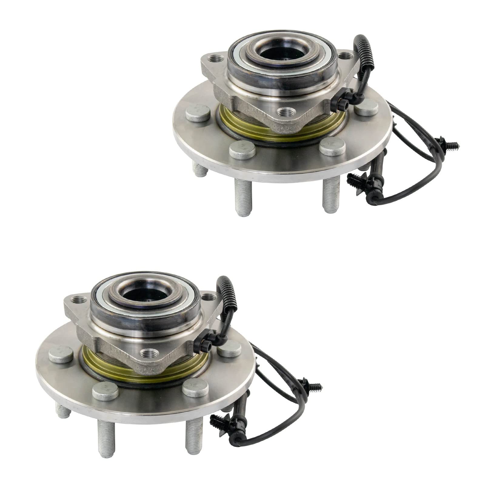 Trq Front Wheel Hub Bearings Assembly Set Driver & Passenger Side Compatible With 2019-2023 Ram 1500