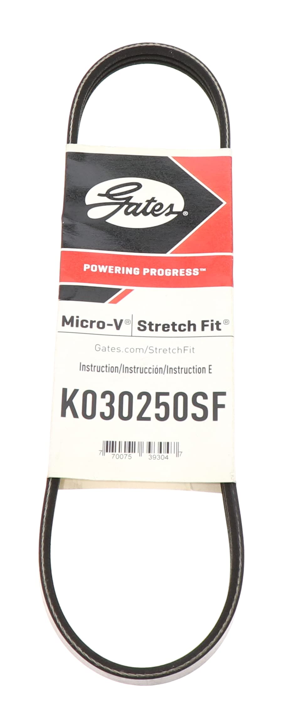 Gates K030250SF Stretch Fit Micro-V Serpentine Drive Belt