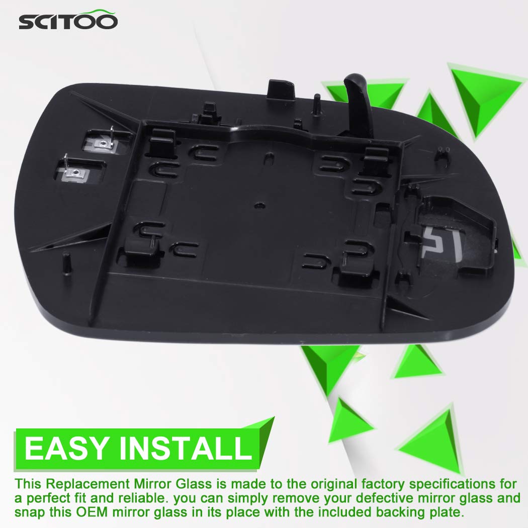 Scitoo Side View Mirror A Pair Of Mirror Glasses Door Mirror Glass Fit For Toyota Sienna 2011 2012 2013 2014 Chrome Heated