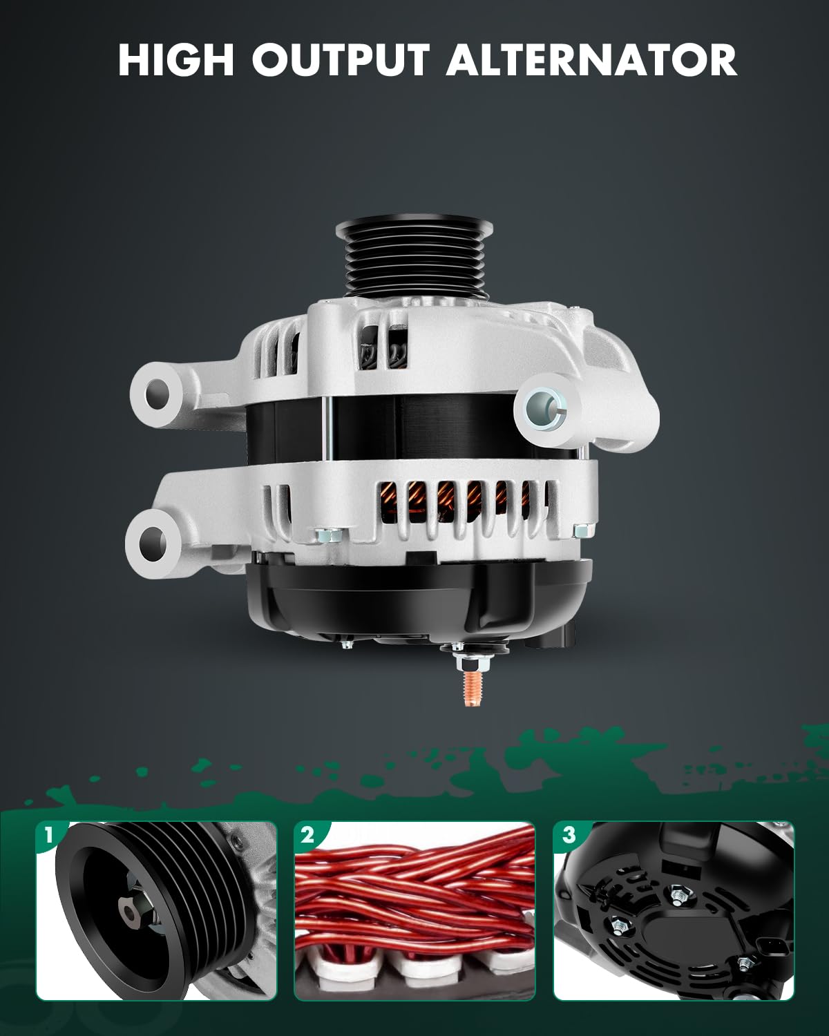 SCITOO Alternator 11383 Fit for Charger 2008 2009 2010 08 09 10 2.7L 3.5L 5.7L 6.1L 2.7 3.5 5.7 6.1 421000-0620 11383-11382 0489