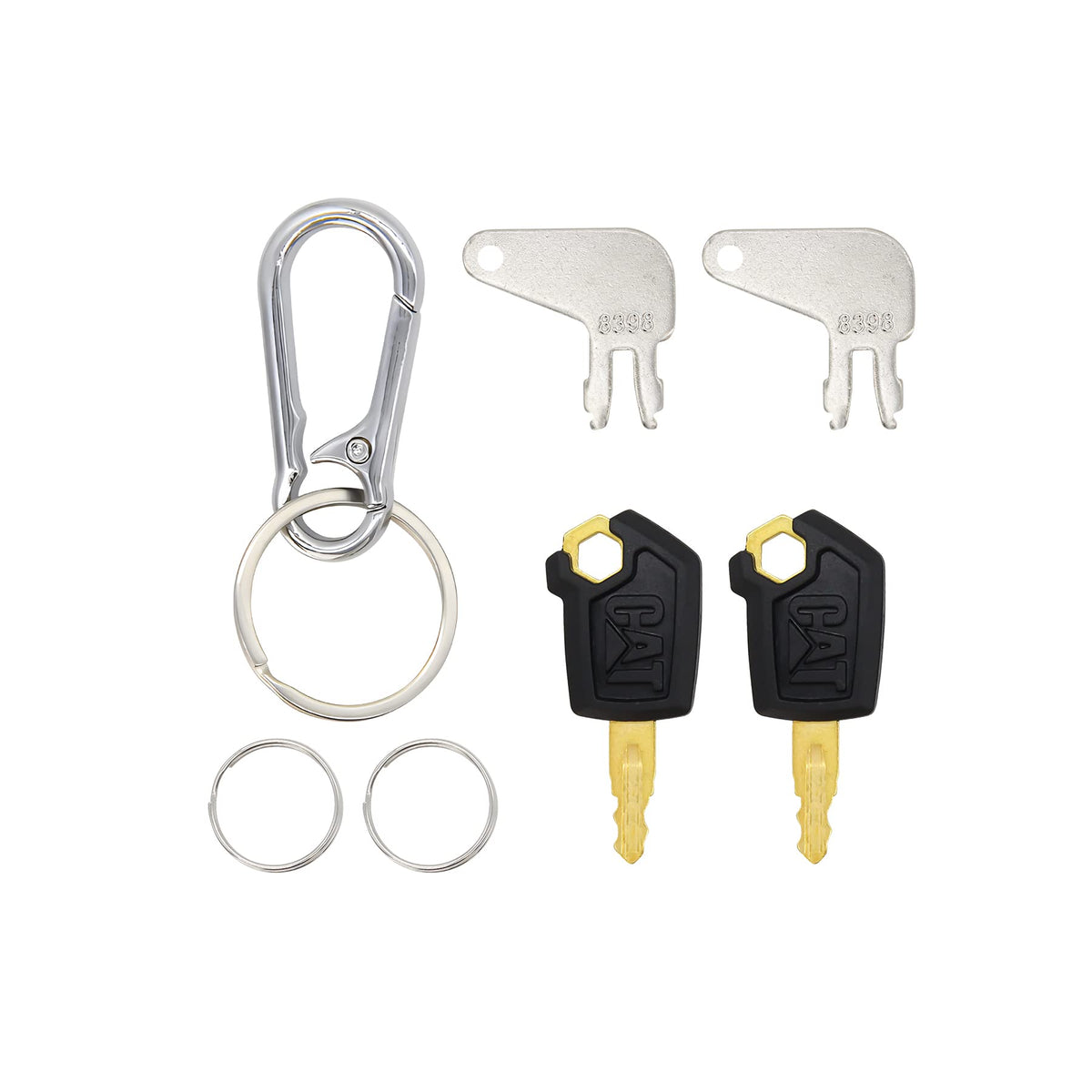 4Pc 5P8500 8398 Ignition And Battery Disconnect Key Set Fit For Caterpillar Heavy Equipment
