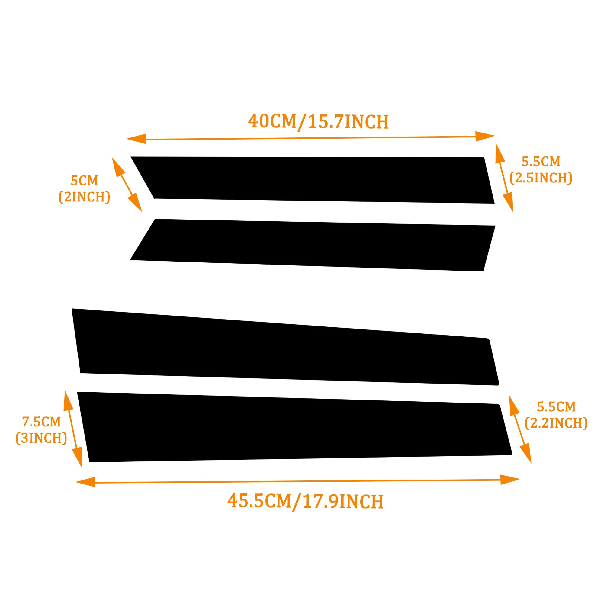 Tomall 1 Set Car Window Pillar Post Vinyl Stickers Compatible With Honda Crv 2007-2011 Auto Overlay Wrap Trim Sticker For Car Exterior Accessories Modification Decoration (Glossy Black)