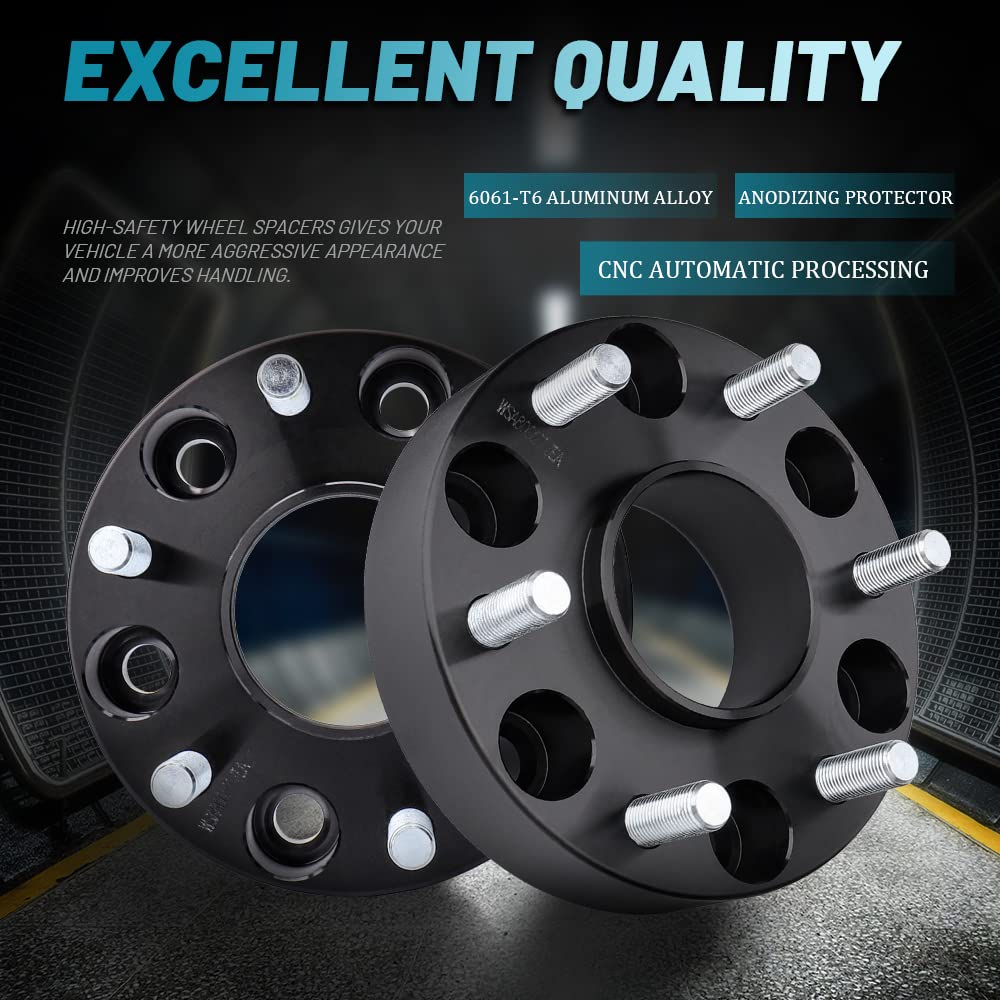 IRONTEK 4pcs 1.5'' Hub Centric Wheel Spacers 6x5.5/6x139.7mm Wheel Spacer Adapter (14x1.5 Studs 78.1mm Hub Bore) for Chevy Silve