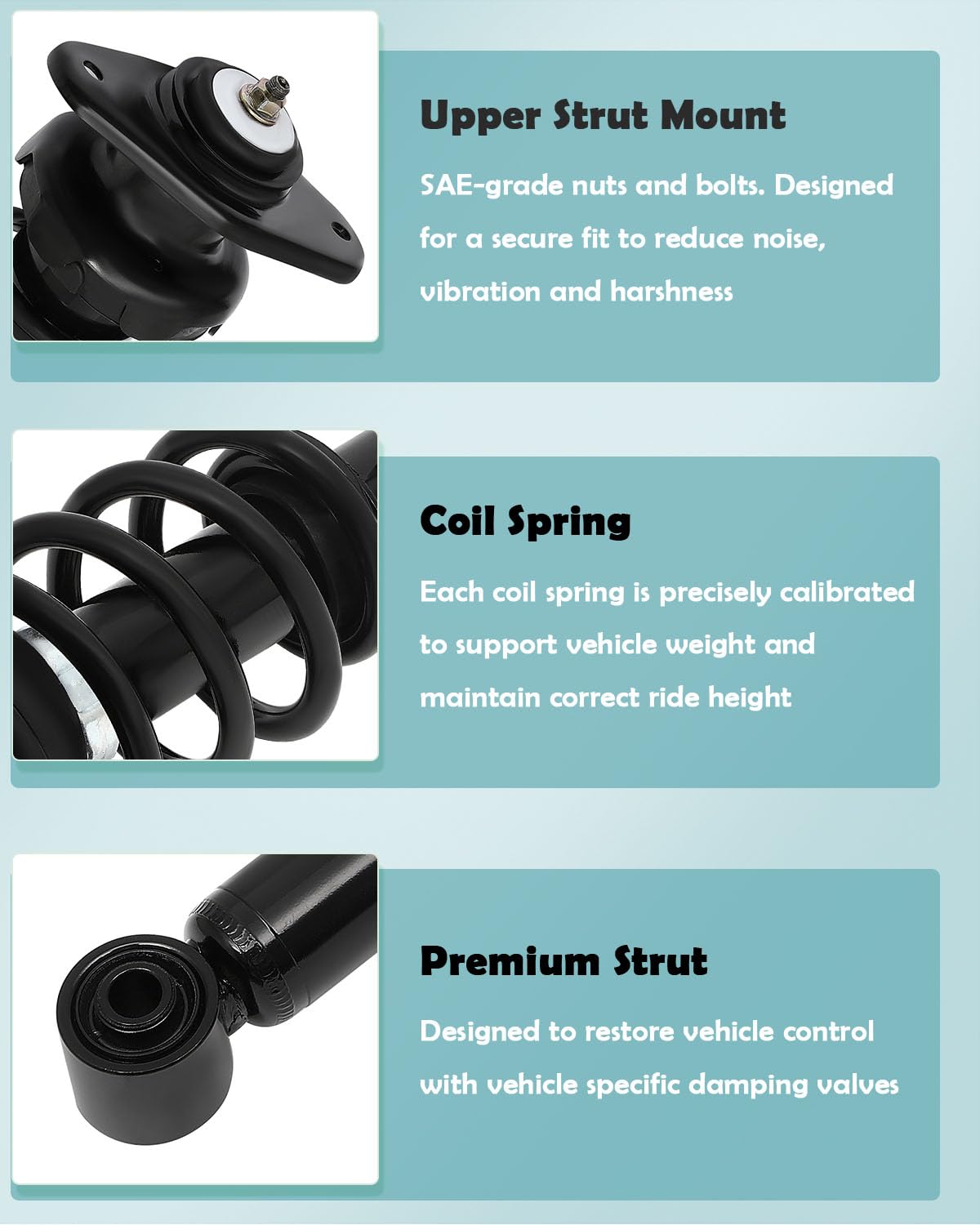 Scitoo 2Pcs Struts And Shocks Complete Assembly For Mini Cooper 171112L Shock Absorber