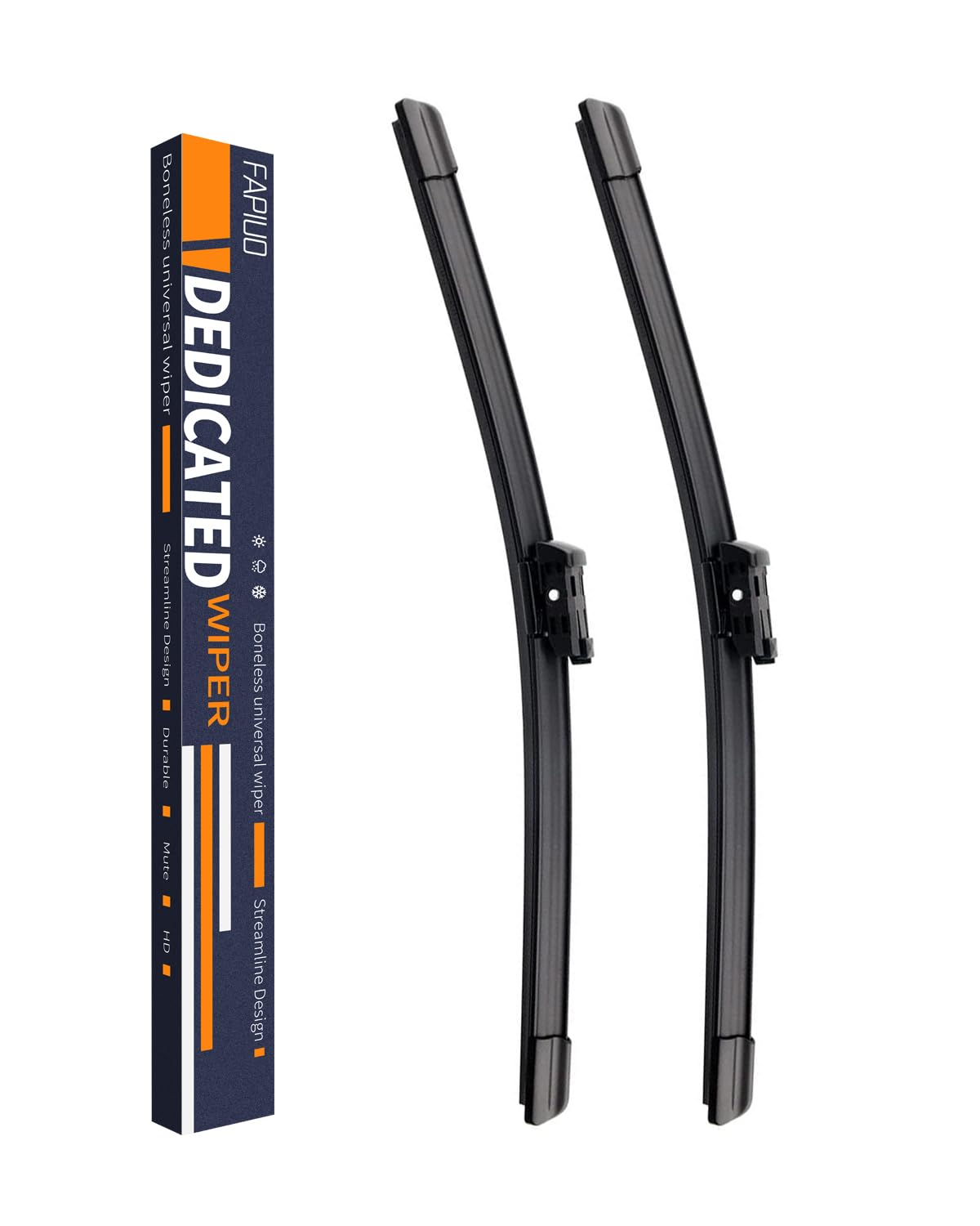 Replacement For Volkswagen Atlas 2018 2019 2020 2021 2022 Silent Wipers -Fapiuo Front Windshield Wipers 26''+22'' Blade Set (2 P