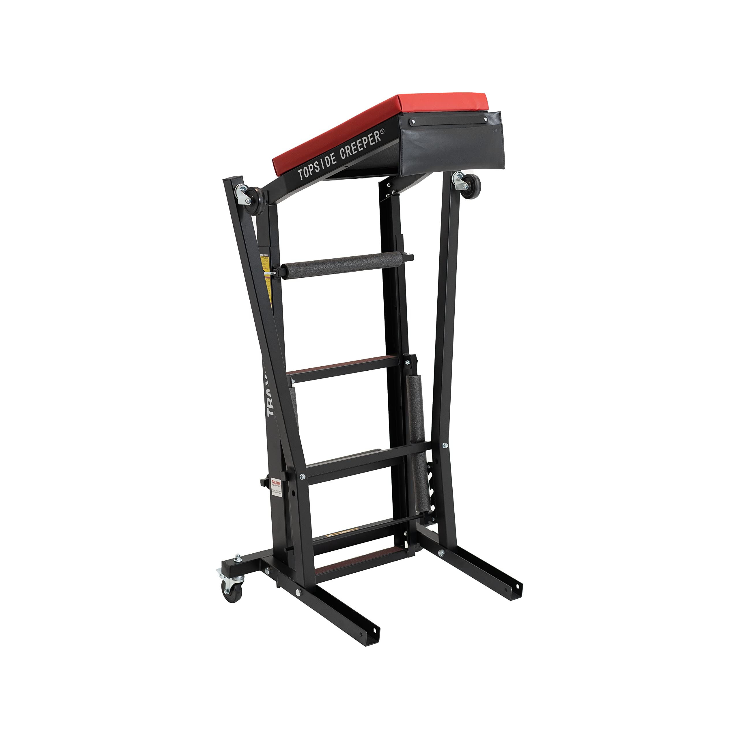 Traxion 3-100 Foldable Topside Automotive Engine Creeper, Red & Black