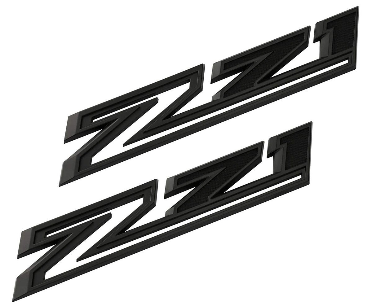 2Pcs New Z71 Emblems Replacement For 2019-2021 Silverado 1500 2500 3500 Decal Badge 84632695 Nameplate Oem (Matte Black)