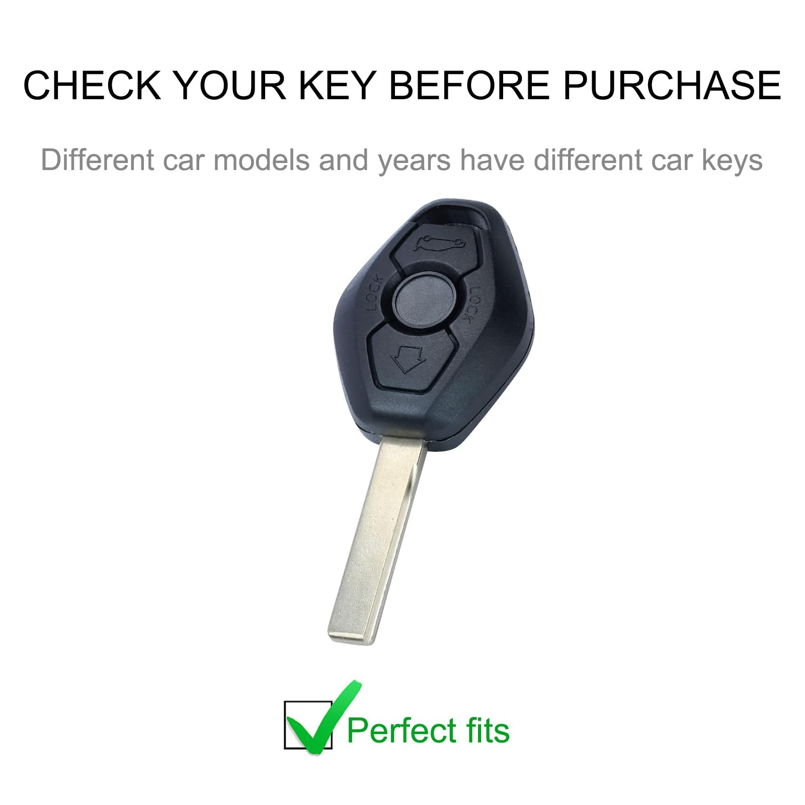 Cacarlike For Bmw Key Fob Cover With Bmw Keychain, Car Key Fob Case Compatible With Bmw 3 5 7 Series M3 M5 M6 X3 X5 Z3 Z4 Z8 Lx8