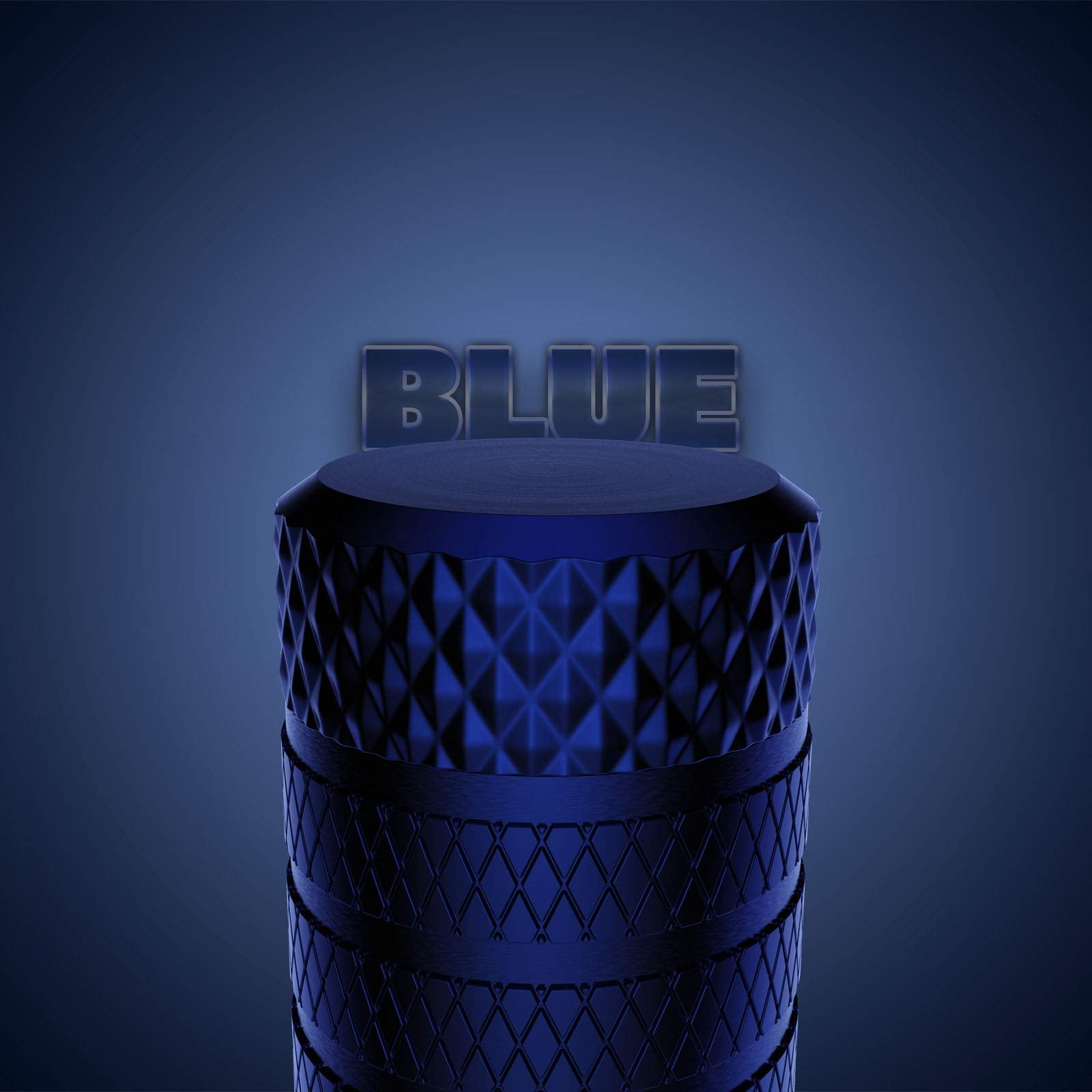 Ckauto Tire Valve Stem Caps, Blue, 4 Pcs/Pack, Anodized Aluminum Tire Valve Cap Set, Corrosion Resistant, Universal Stem Covers