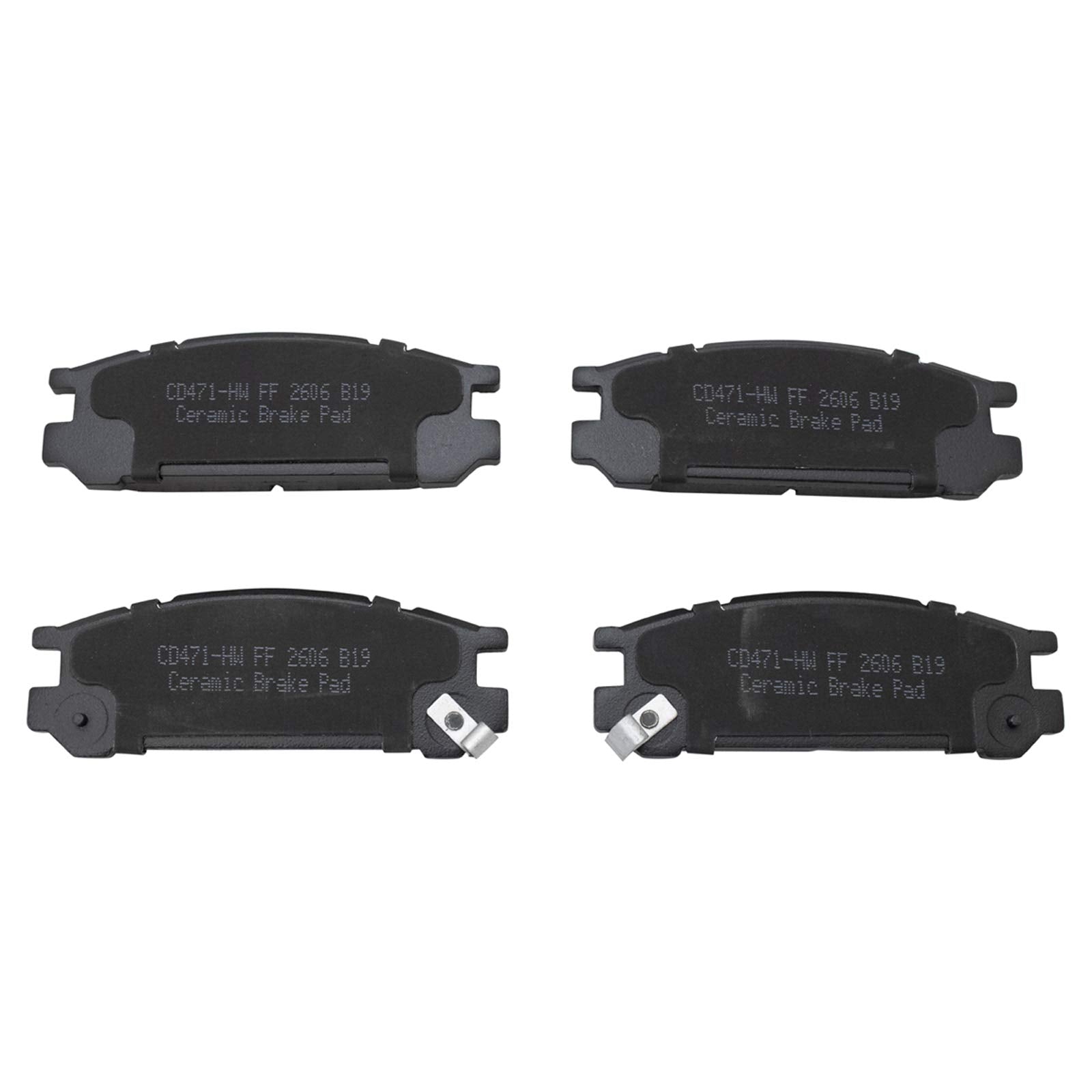 TRQ Rear Brake Pads Ceramic Compatible with 1993-1999 Subaru Impreza 1990-1999 Legacy 1992-1997 SVX