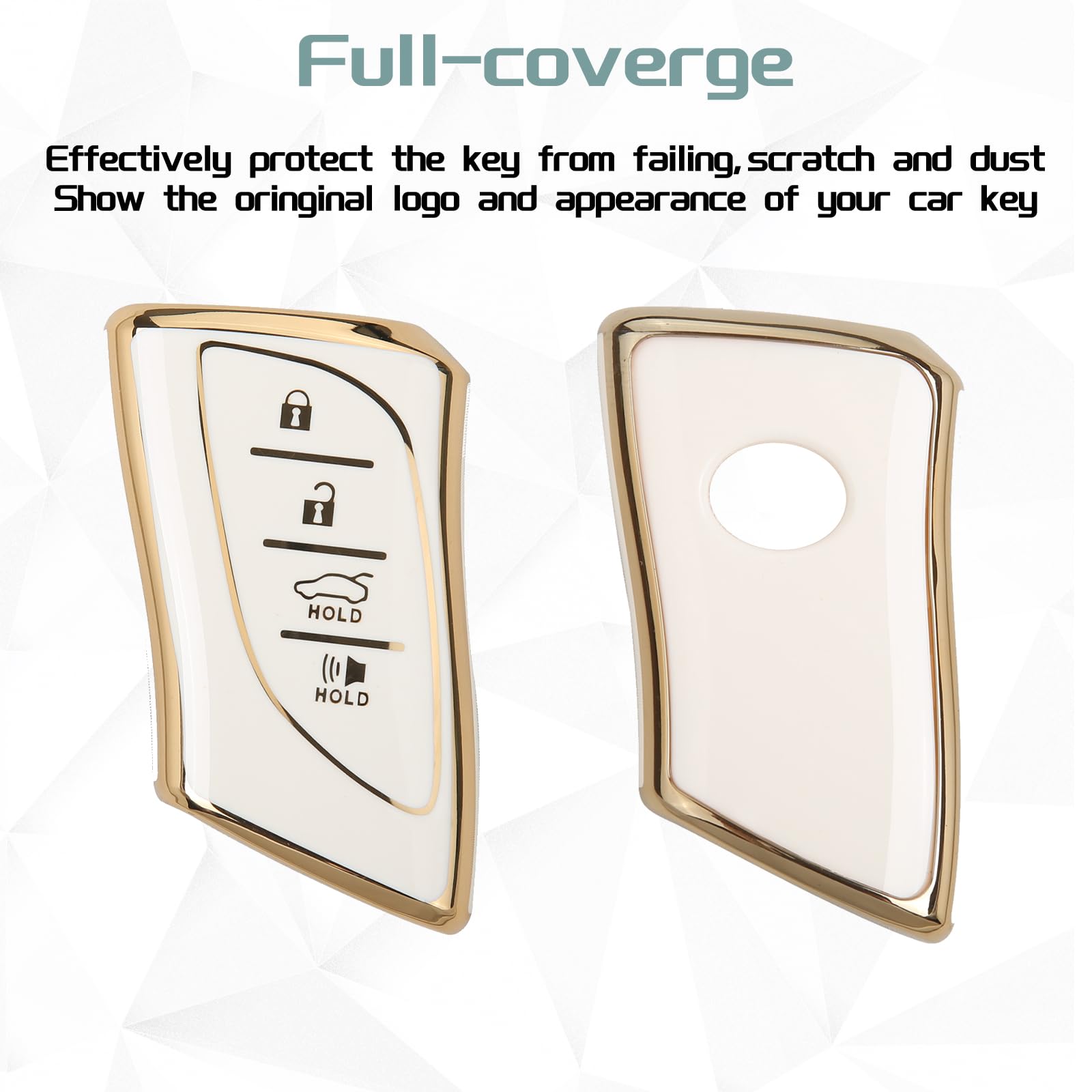 For Lexus Key Fob Cover With Keychain Compatible With 2018-2023 Es350 Rx350H Lc500H Ls500H 2019-2023 Ux200 Ux250H Es250 Es300H 2