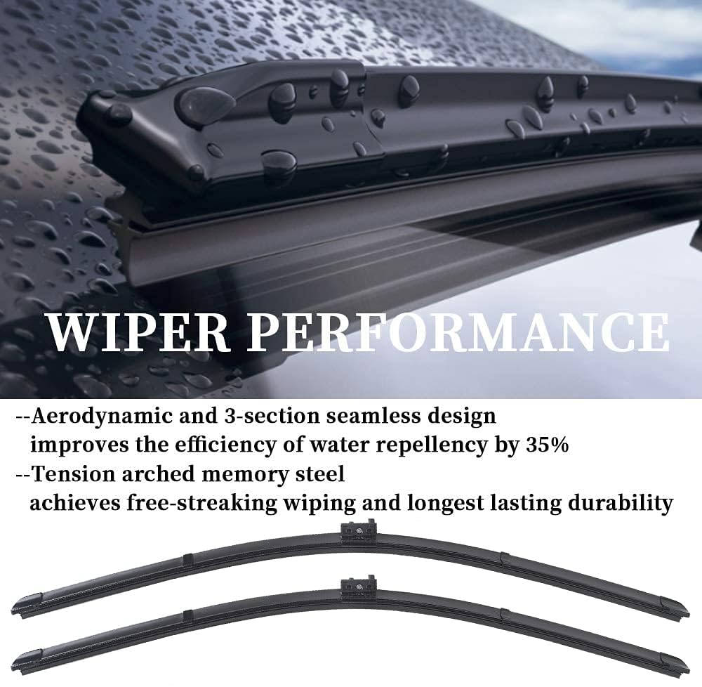 Autoboo 22''+22'' Windshield Wiper Blade Sets Replacement For Mercedes Benz C Class And Glc Class 2015-2020 W205 C205 A205 -Orig