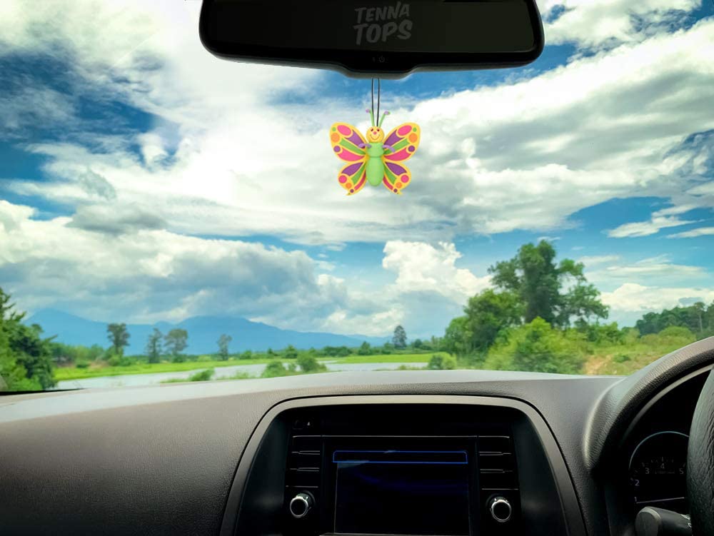 Tenna Tops Pretty Butterfly Car Antenna Topper/Auto Mirror Dangler/Cute Dashboard Accessory