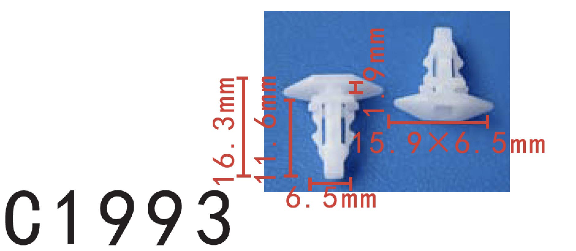 Autobahn88 Retainer Clip For Hood Weatherstrip, Compatible With Nissan (Oem: 65810K2009, 0155308951) (Pack Of 20)