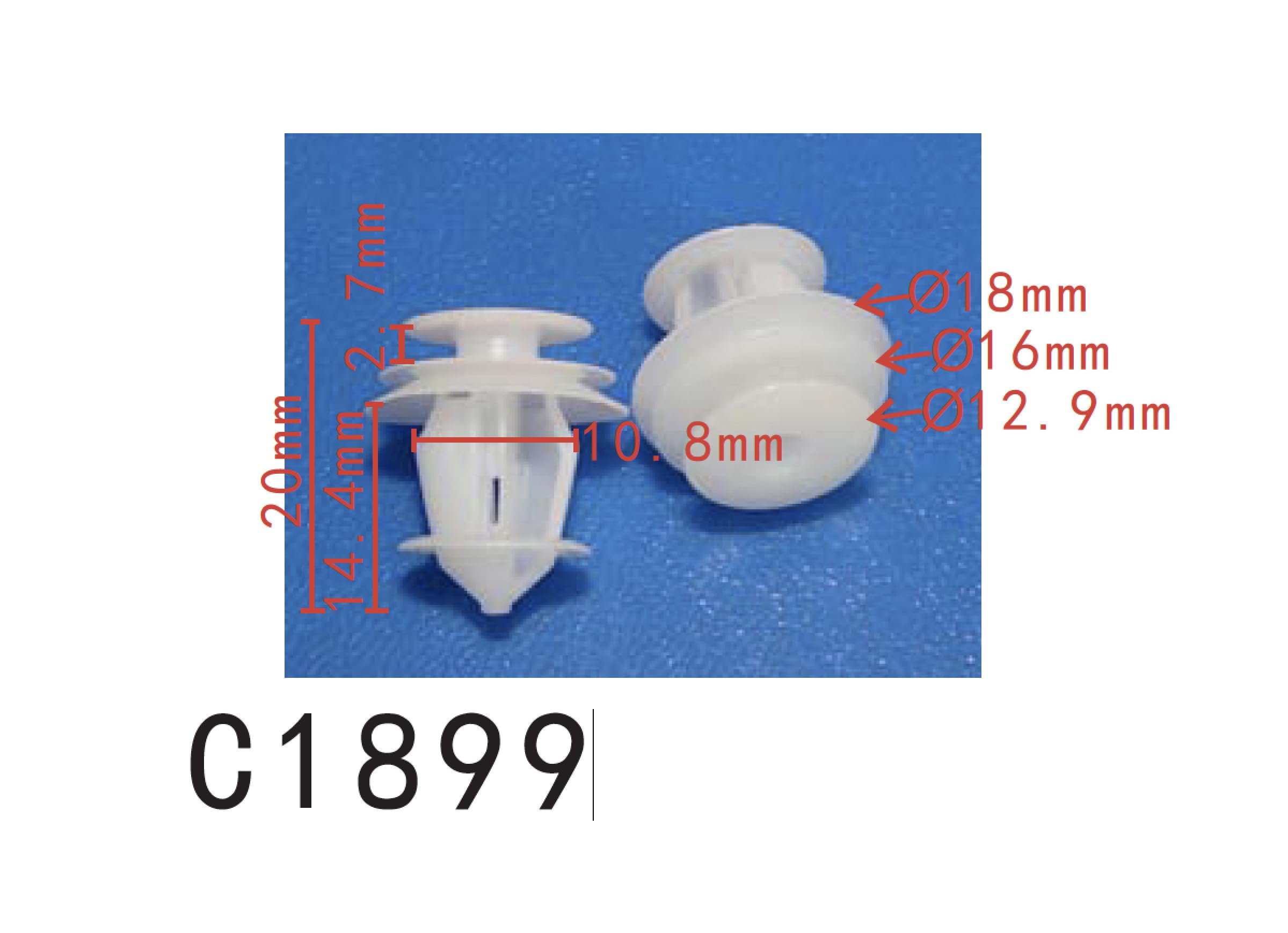 Autobahn88 Retainer Clip For Door Trim Molding, Compatible With Toyota (Oem: 624890E010) (Pack Of 20)