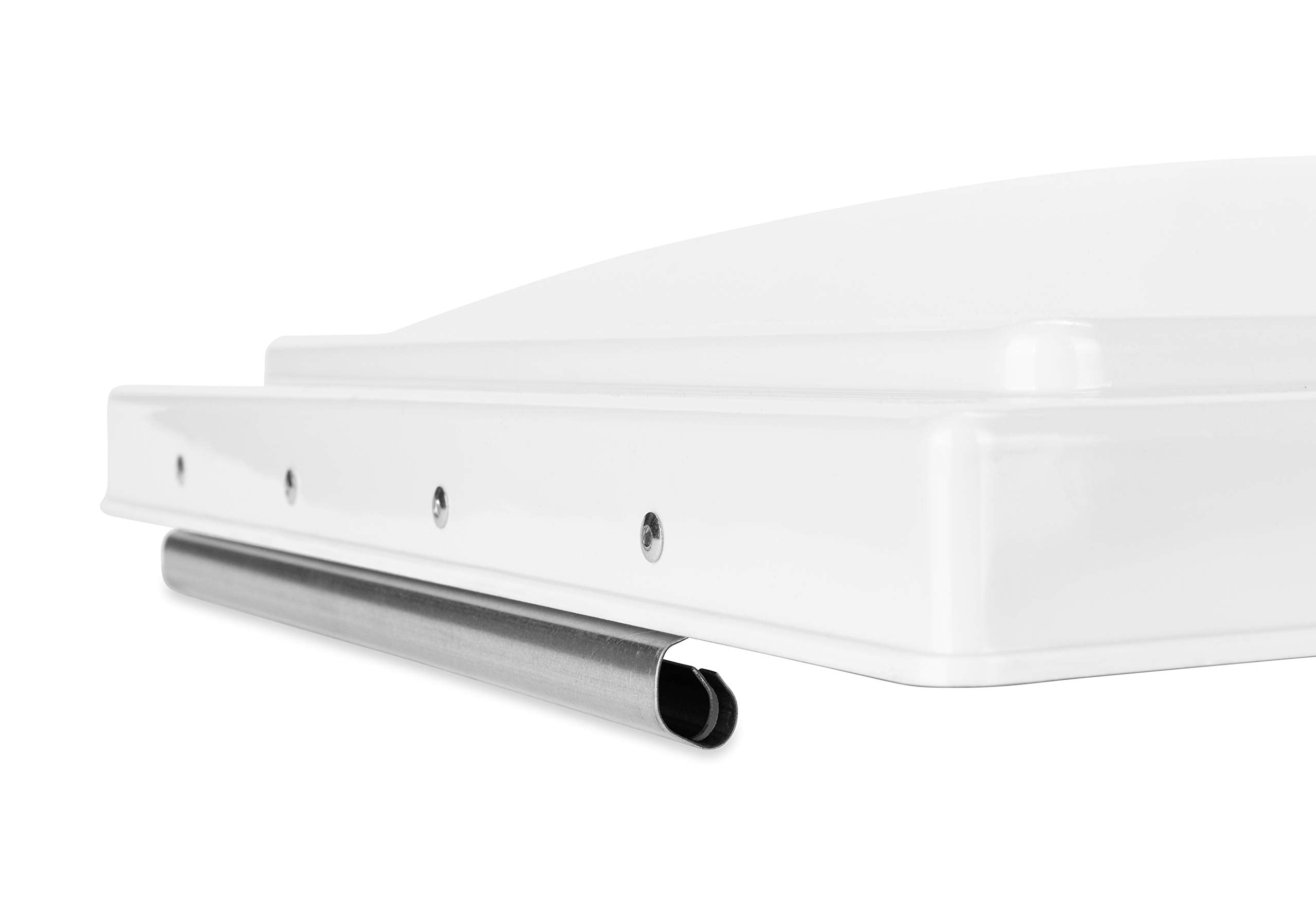 Camco RV Vent Lid | Features an Impact-Resilient Unbreakable Polycarbonate Construction, Comes Pre-Assembled, and Easy to Install (40168),White