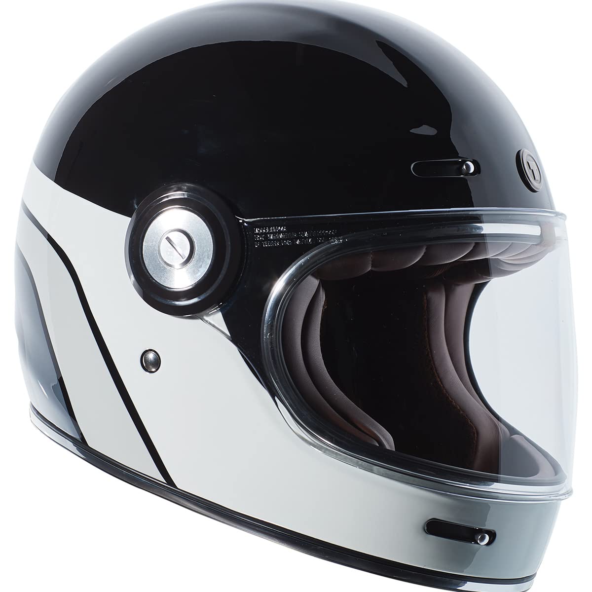 Torc T1 Unisex-Adult Retro Full-Face-Helmet-Style Motorcycle (Dreamliner Grey Gloss Black, X-Large)