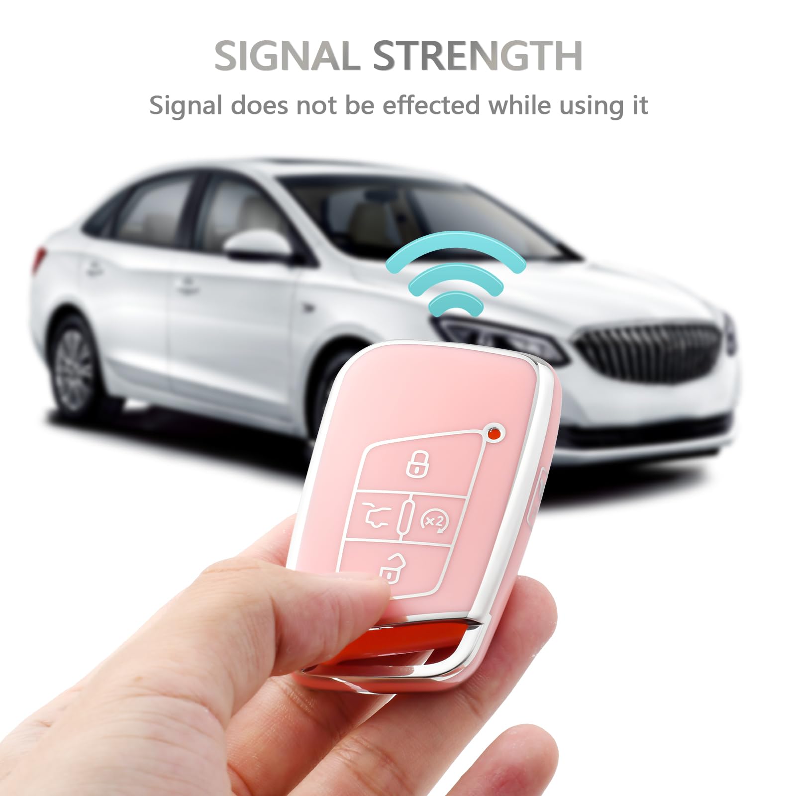 OFFCURVE Key Fob Cover for Volkswagen Special Key Fob Case Cover Holder for VW Atlas Golf Alltrack Atlas Jetta Passat Arteon Sma