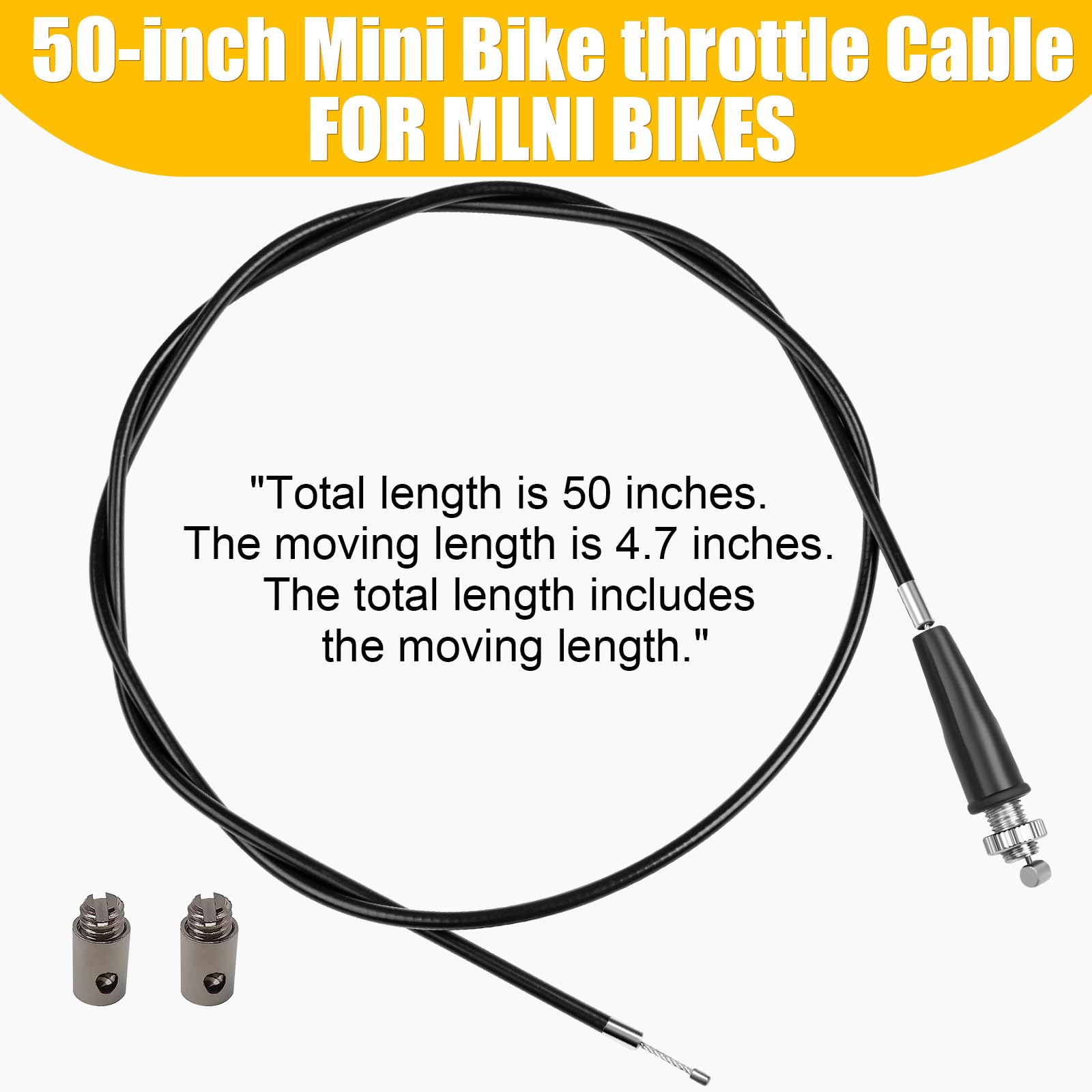 SOFO 50 Inch Mikuni Throttle Cable - for Predator 212 Go Kart Mini Bike 200cc Baja MB165 196cc, MB200 200cc MOTOVOX MBX10 MBX11