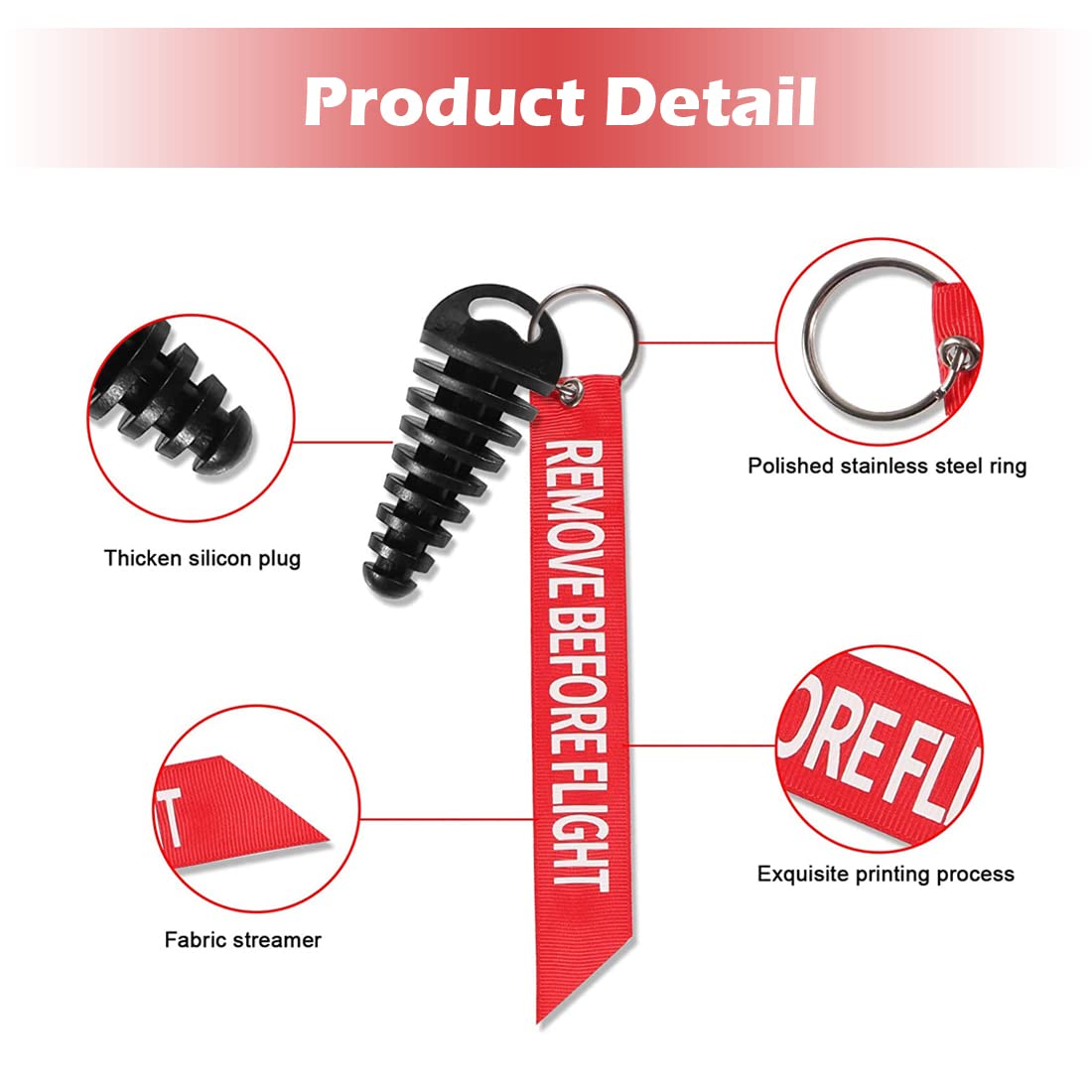 Almocn Muffler Exhaust Wash Plug 0.6'-1.5' Wash Plug With Streamer For Motorcycle Bike 2 Stroke Rubber Exhaust Silencer, Black