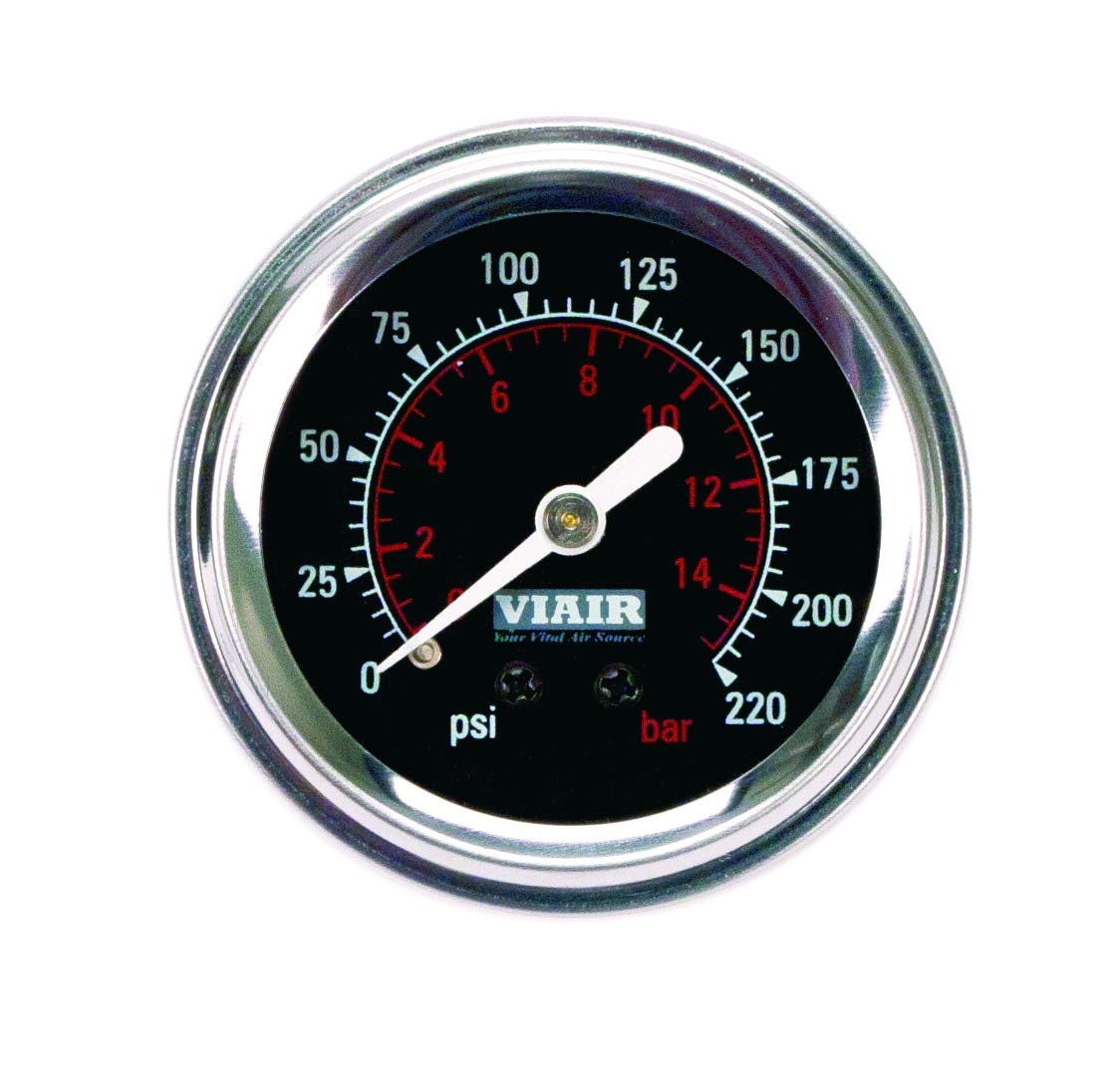 2'' Single Needle Gauge (Black Face, Illuminated, 220 Psi)