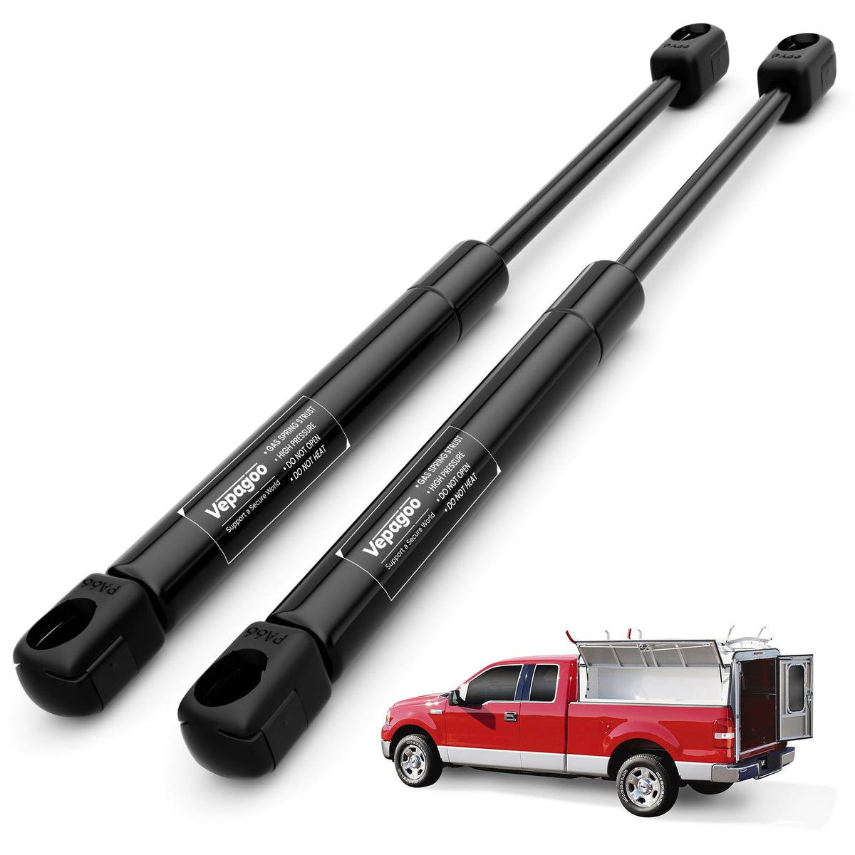 Vepagoo C16-23994 16 Inch Gas Struts 55Lb/245N Shocks Spring Lift Supports For Camper Shell Window Truck Cap Canopy Rear Glass T