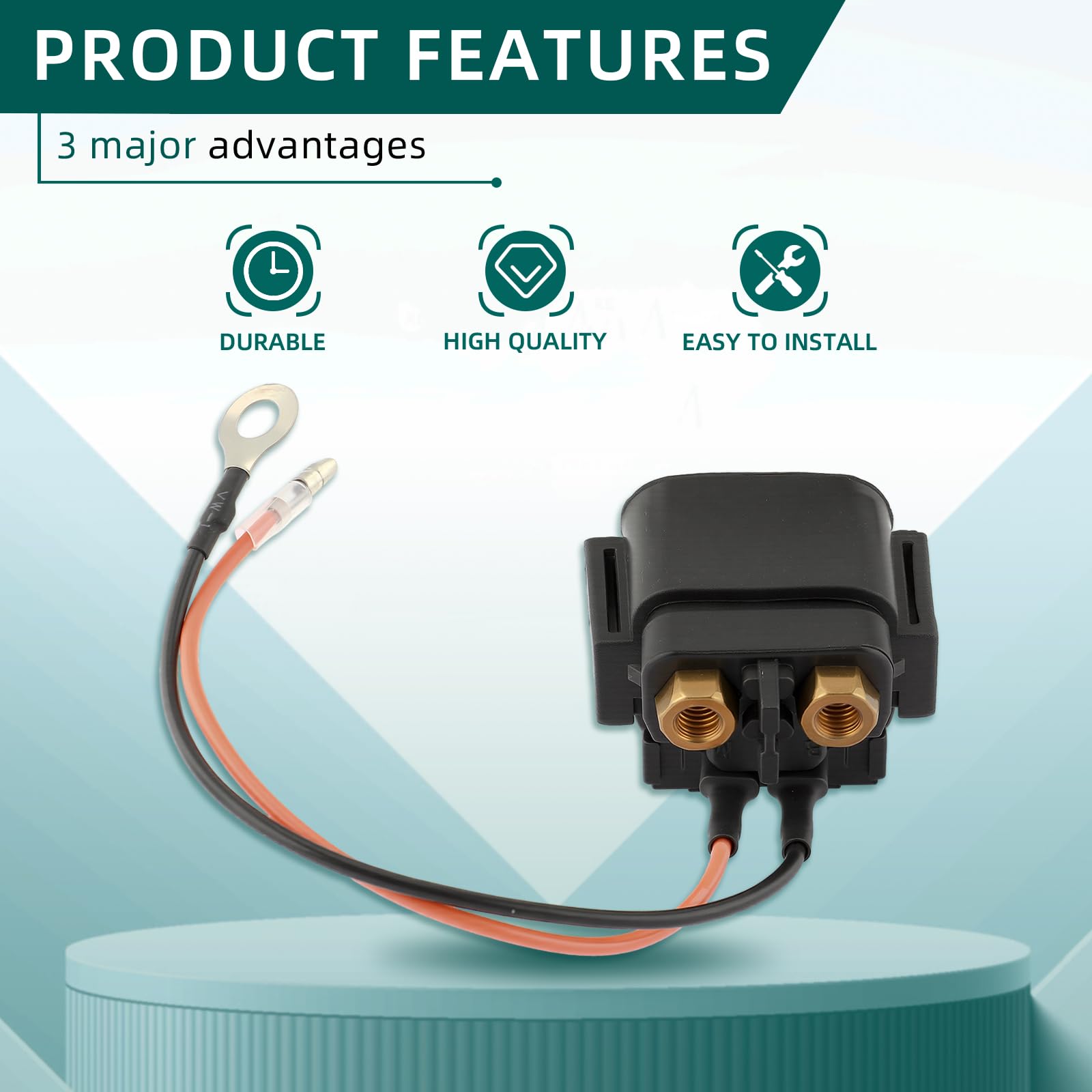 AUTOKAY Starter Relay Solenoid Fits for Yamaha Outboards 68V-8194A-00-00