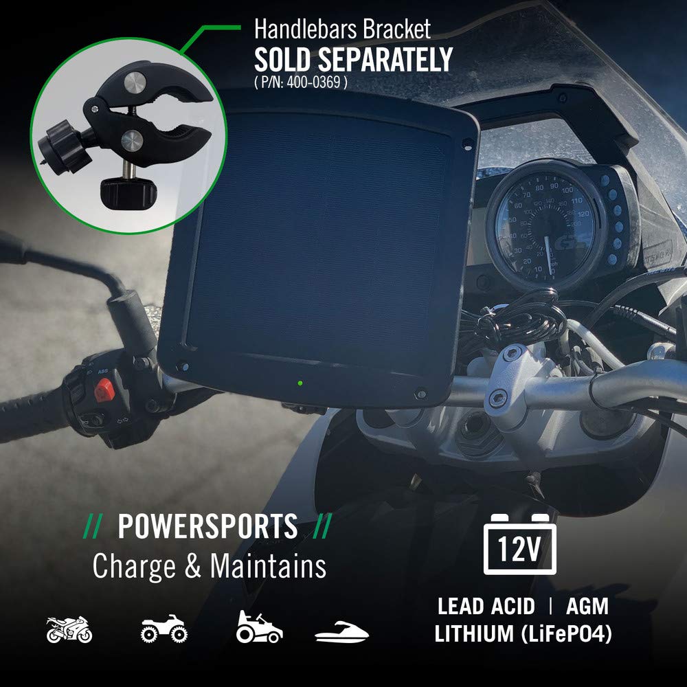Battery Tender 5 Watt Solar Panel 12V Battery Charger With Charge Controller - Ip67 Weatherproof - Windshield Mountable For Motorcycles, Cars, Suvs And Campers - 021-1171