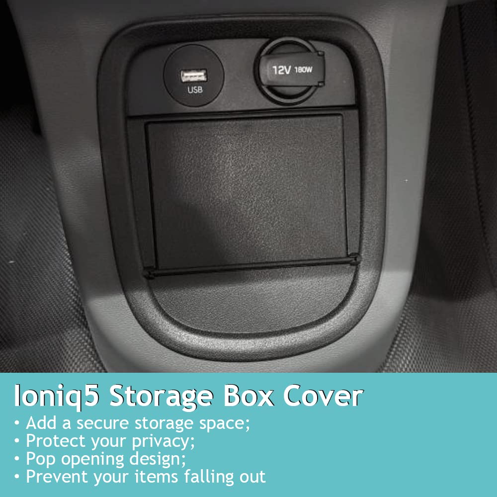 Bestevmod For Ioniq5 Center Console Lower Dash Cover Accessories, Lower Storage Box Panel Cover Pop-Open Privacy Compatible With